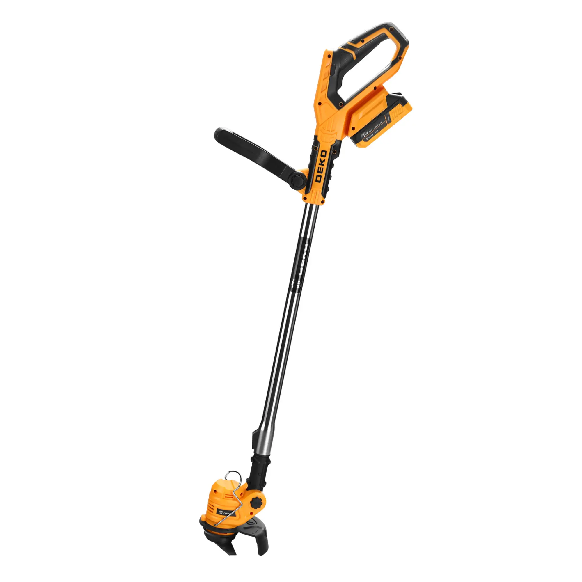 Изображение товара Аккумуляторный триммер Deko DKTR21 с телескопической штангой и ножом