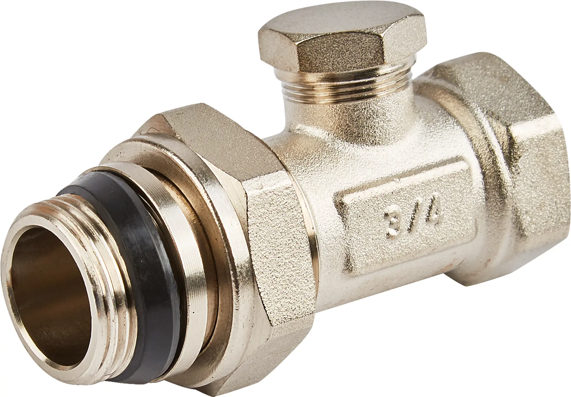 Изображение товара Запорный клапан для радиатора прямой Heizen 3/4" латунь