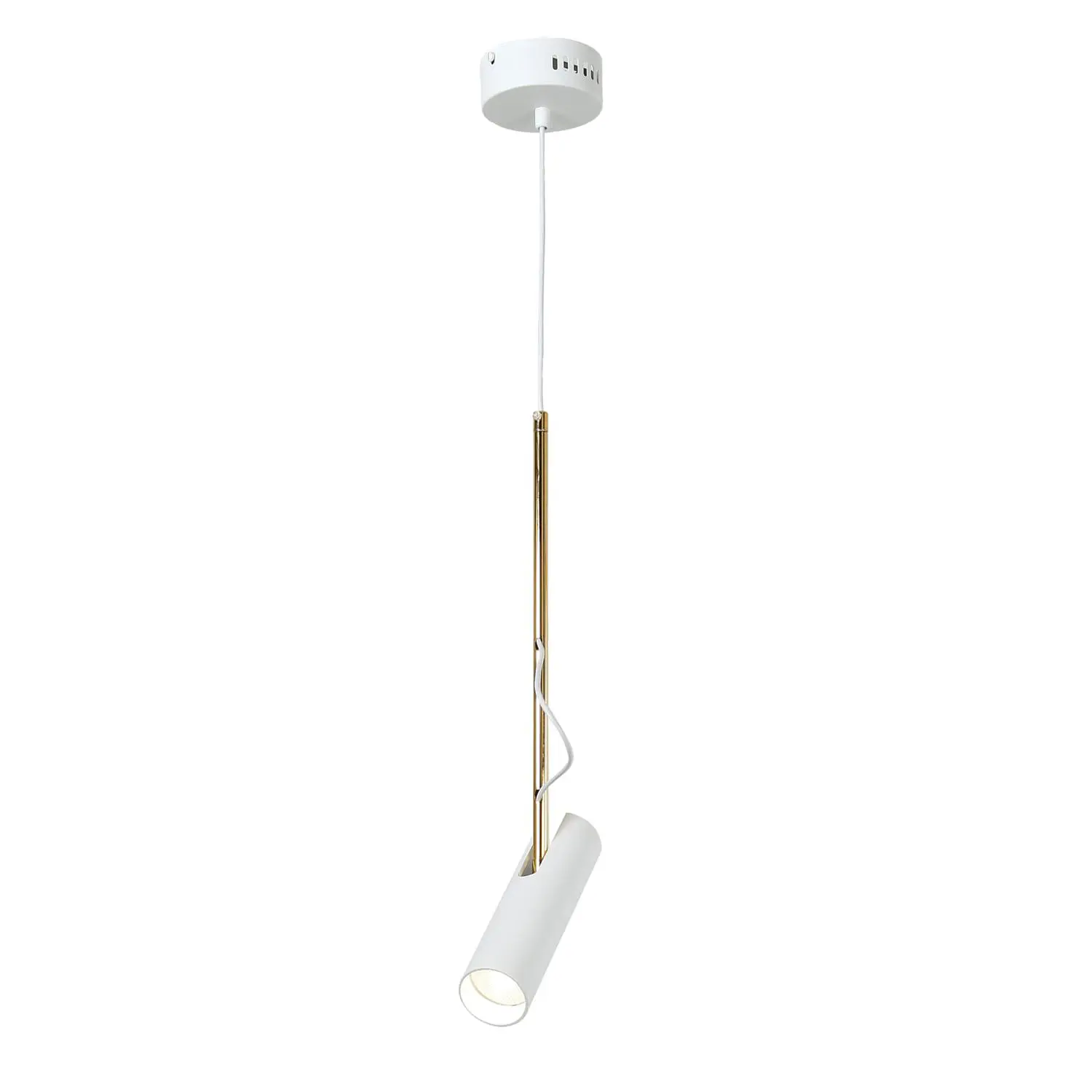 Изображение товара Подвесной светильник Favourite Tube 2108-1P белый с регулируемым плафоном