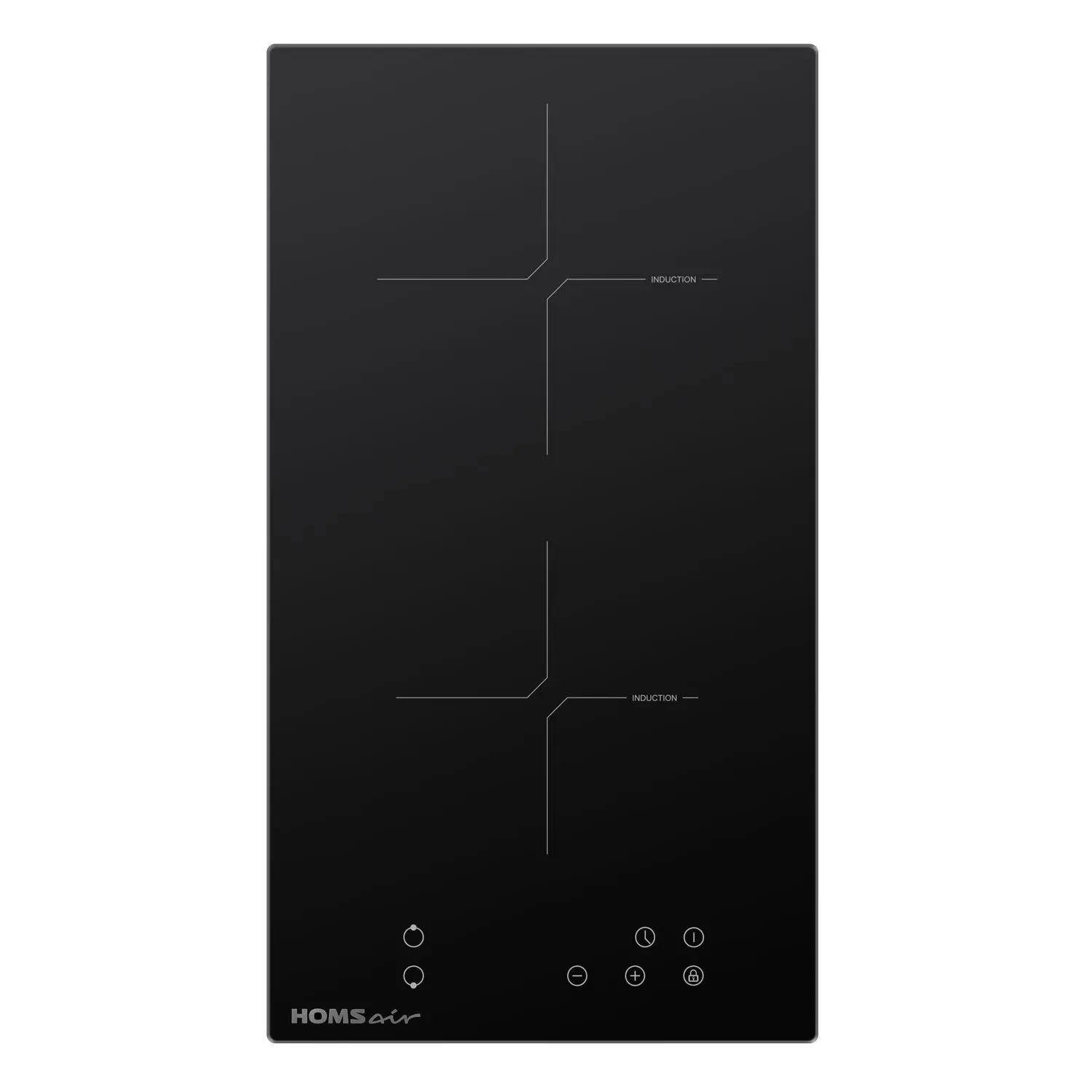 Изображение товара Индукционная варочная панель Homsair HIY32BK 28.80 см 2 конфорки цвет черный