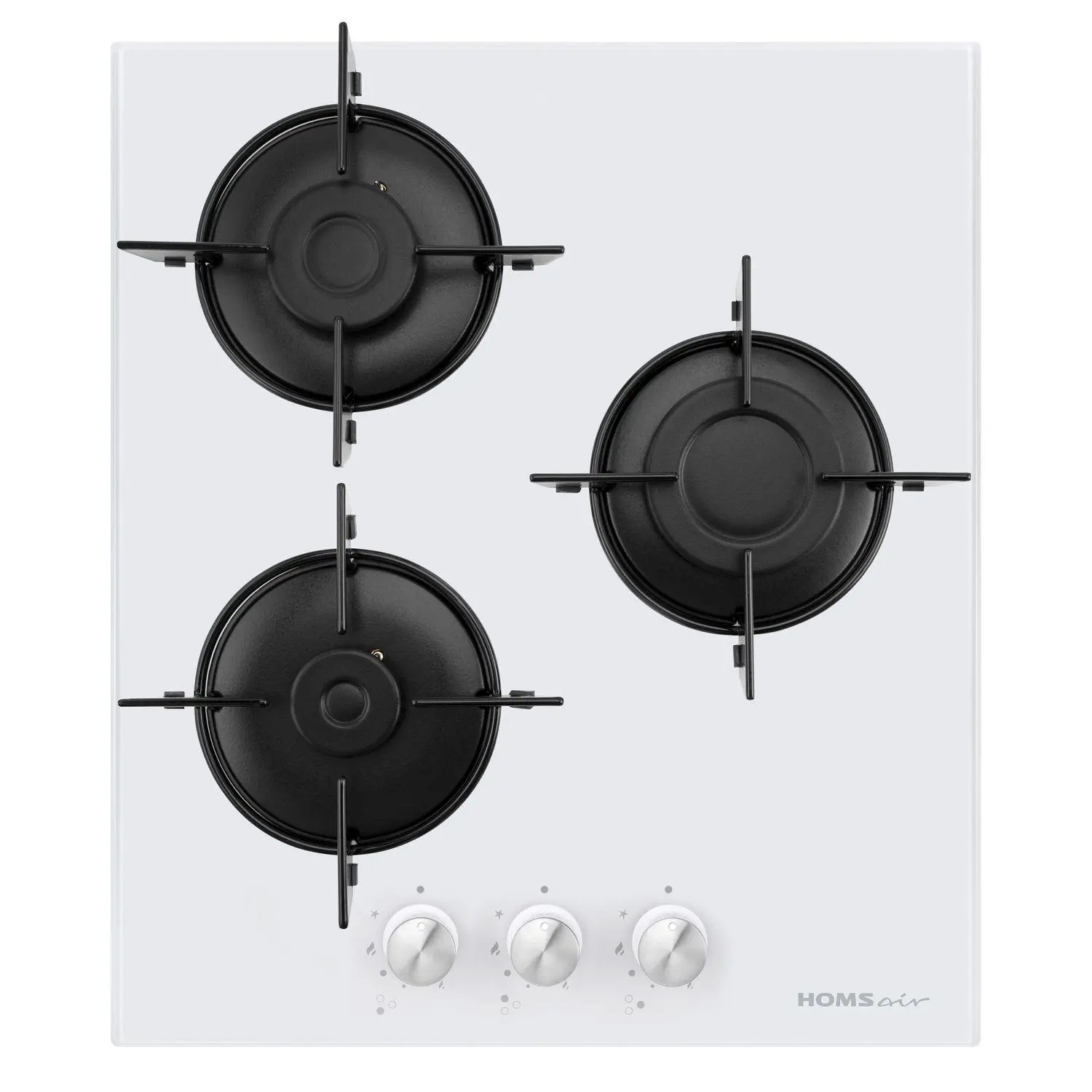 Изображение товара Газовая варочная панель Homsair HGG431WH 44 см 3 конфорки белая