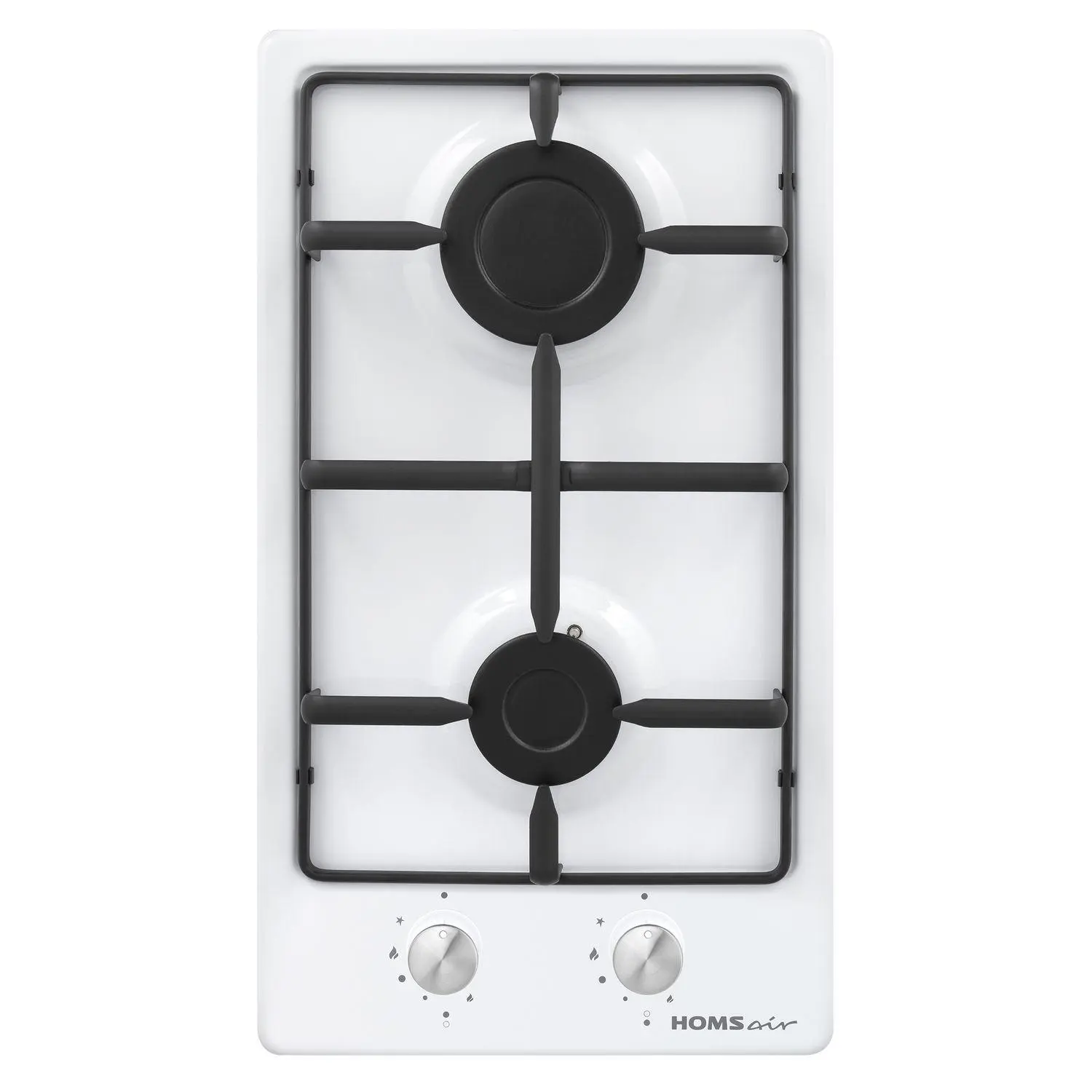 Изображение товара Газовая варочная панель Homsair HGE323GCWH 29 см 2 конфорки цвет белый