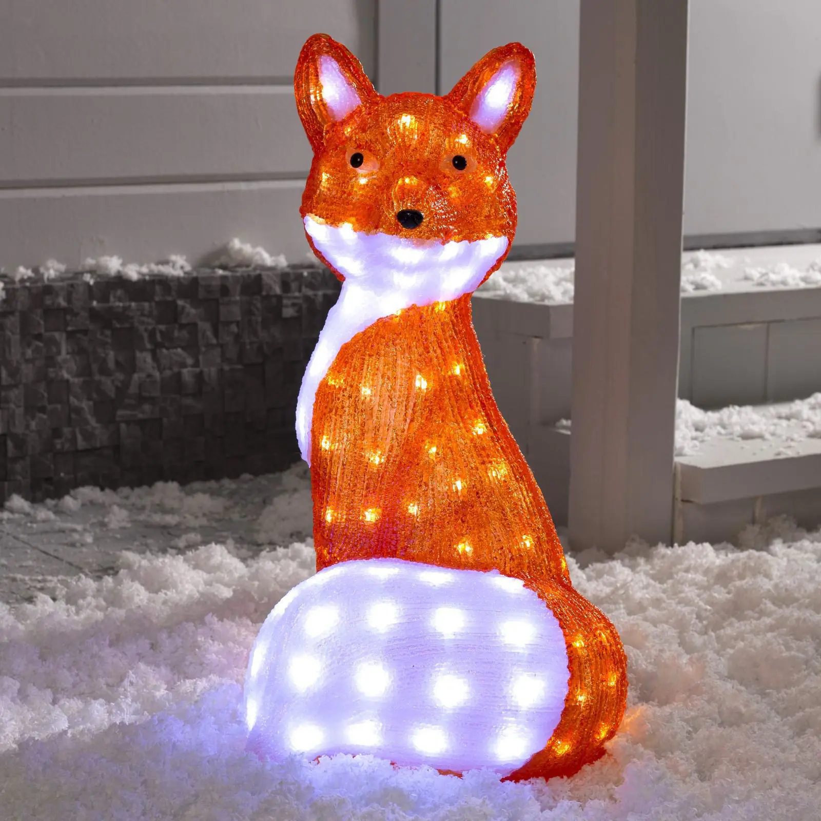 Изображение товара Светящаяся электрическая фигура 5037537 Лиса для дома Luazon lighting 120 ламп h 60 см разноцветный