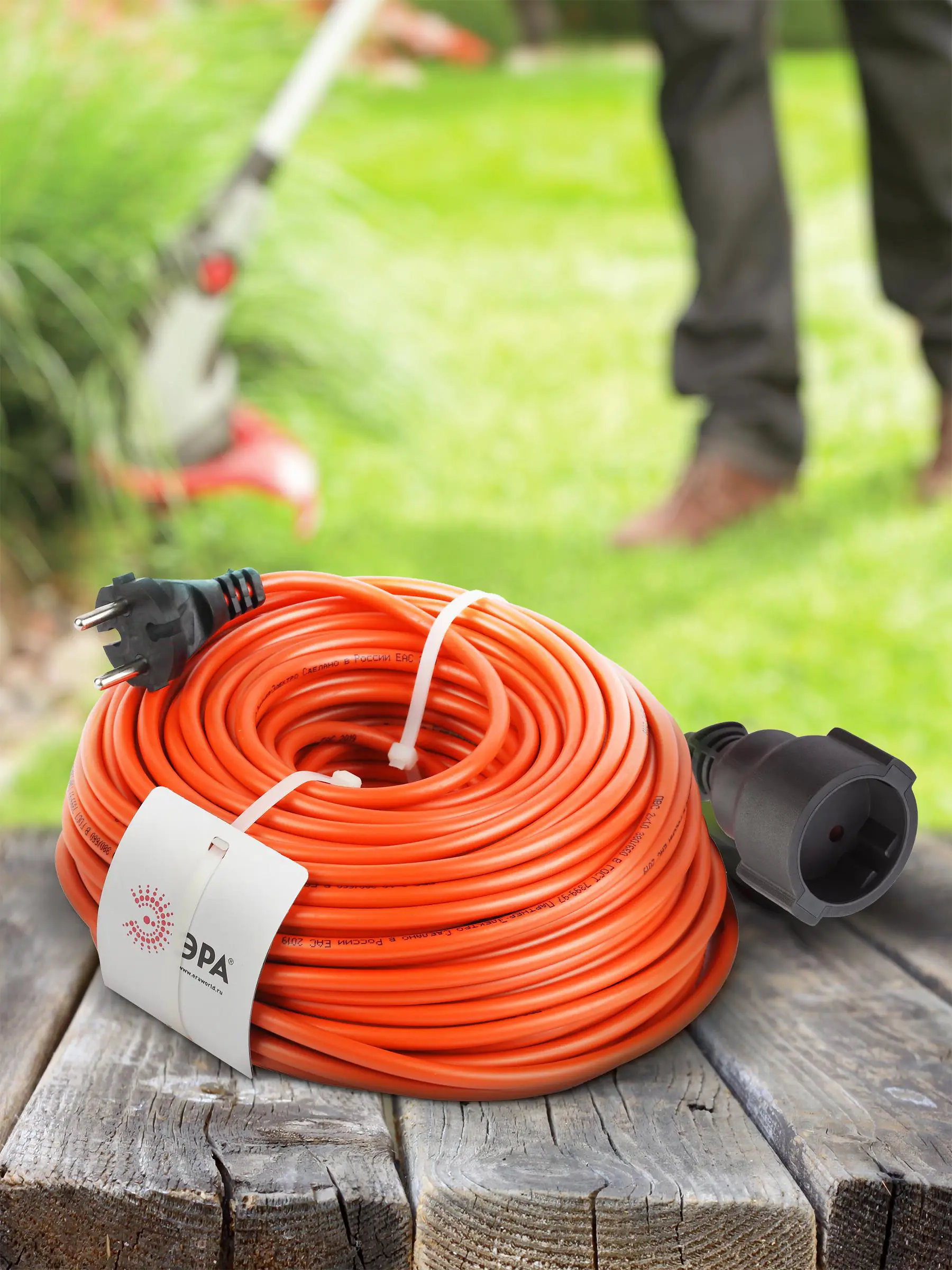 Изображение товара Удлинитель-шнур Эра Б0046808 1 розетка без заземления 2x1 мм 40 м 2200 Вт цвет оранжевый