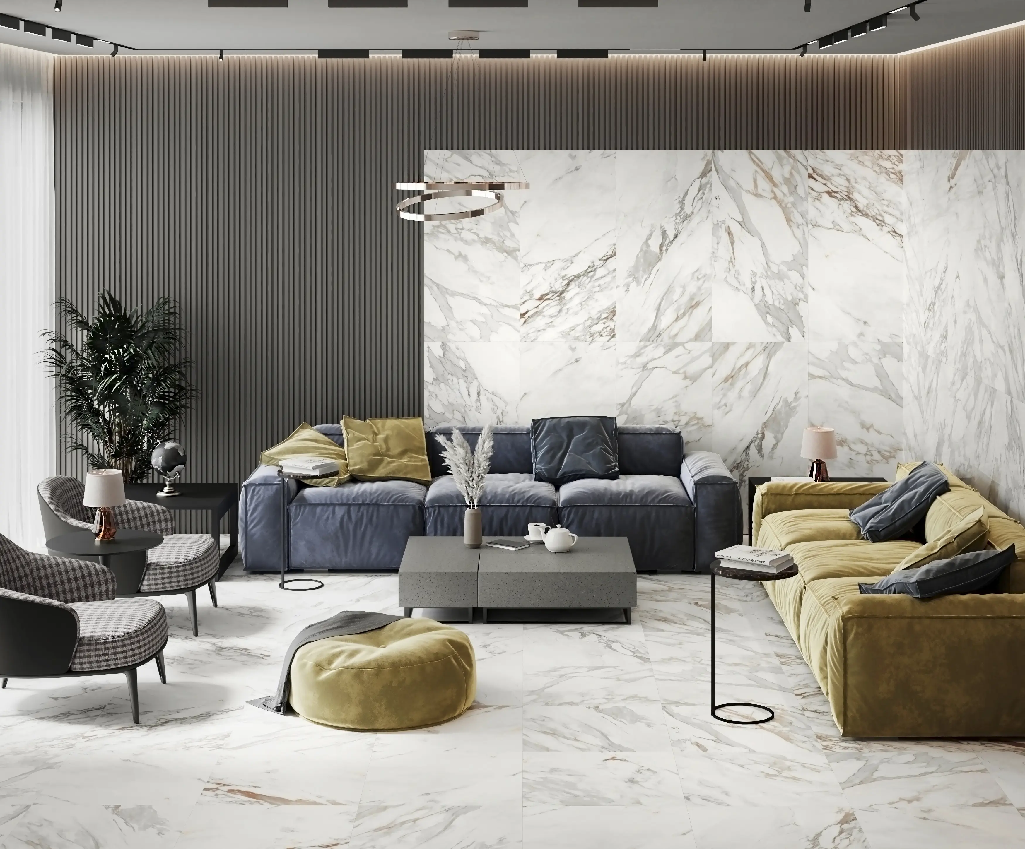 Изображение товара Керамогранит Laparet Calacatta Roma 60x120 см белый эффект мрамора для пола и стен