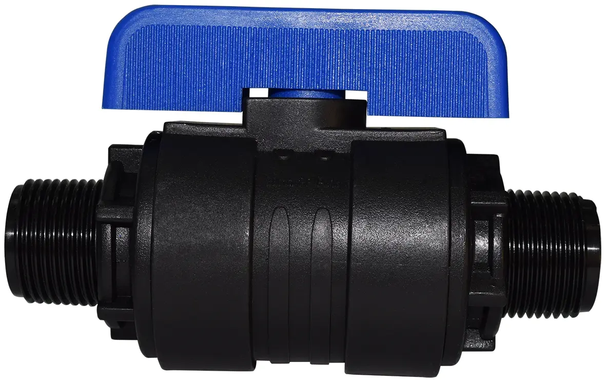 Изображение товара Кран шаровой прямой Valfex DN15 PN16 1/2" НР полипропилен ручка бабочка