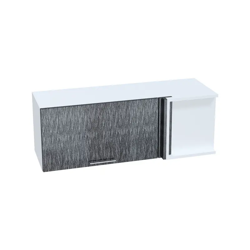 Изображение товара Навесной шкаф угловой Сурская мебель 99x35.8x34.5 см ЛДСП цвет черный