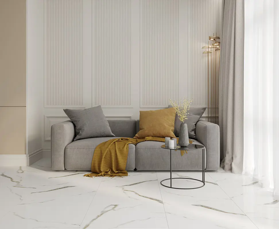 Изображение товара Керамогранит Laparet Golden White Statuario 60x60 см бежевый для интерьера и улицы