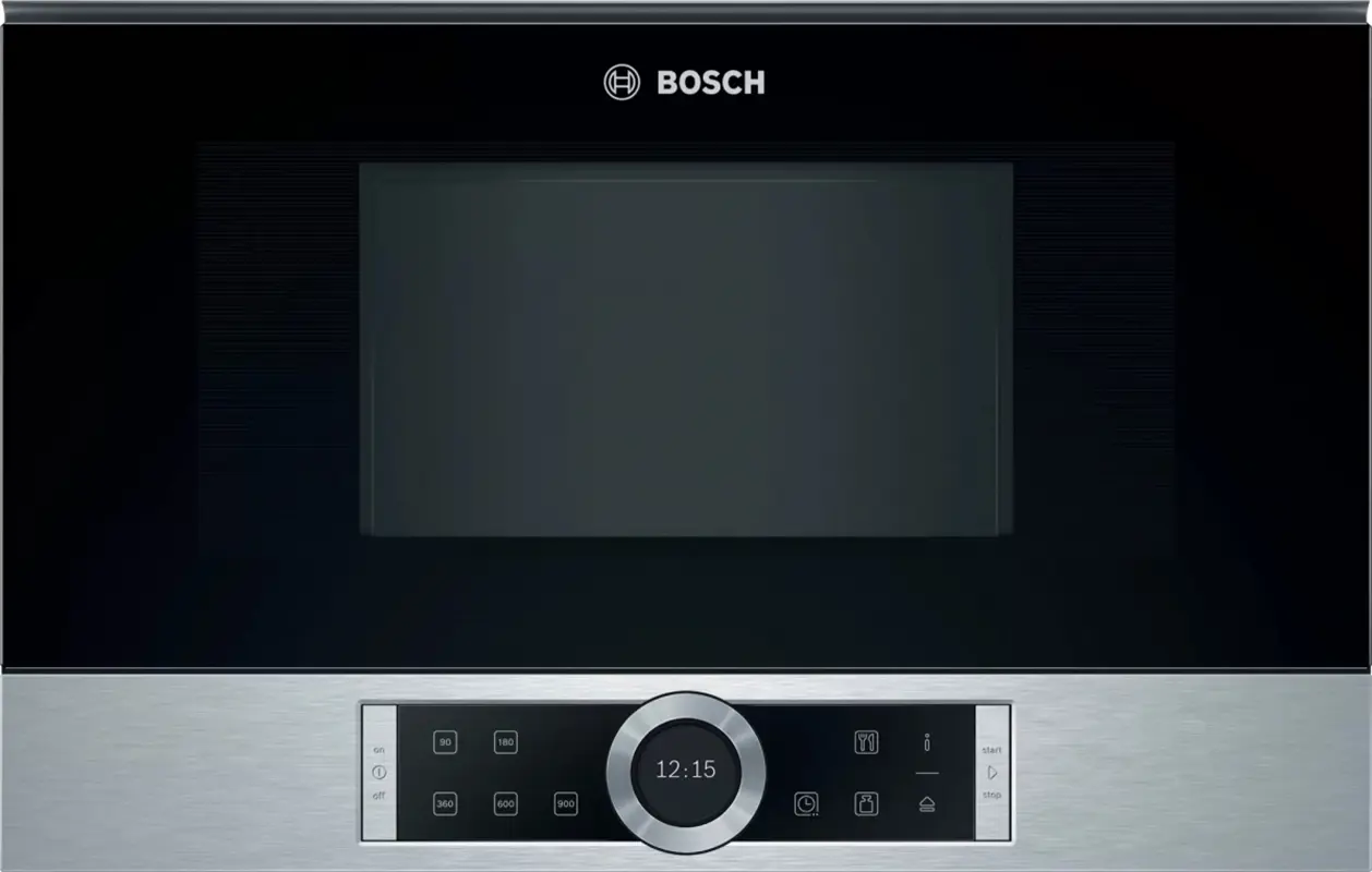 Изображение товара Встраиваемая микроволновая печь Bosch BFR634GS1 21 л 59.1x38.2x31.8 см цвет черный/серебристый