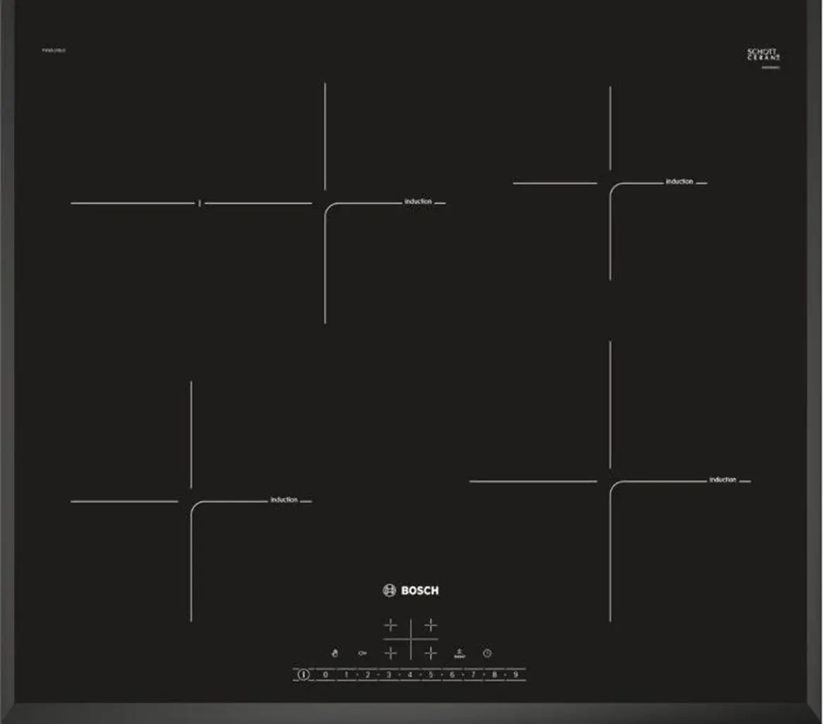 Изображение товара Индукционная варочная панель Bosch PIF651FB1E 59.20 см 4 конфорки цвет черный