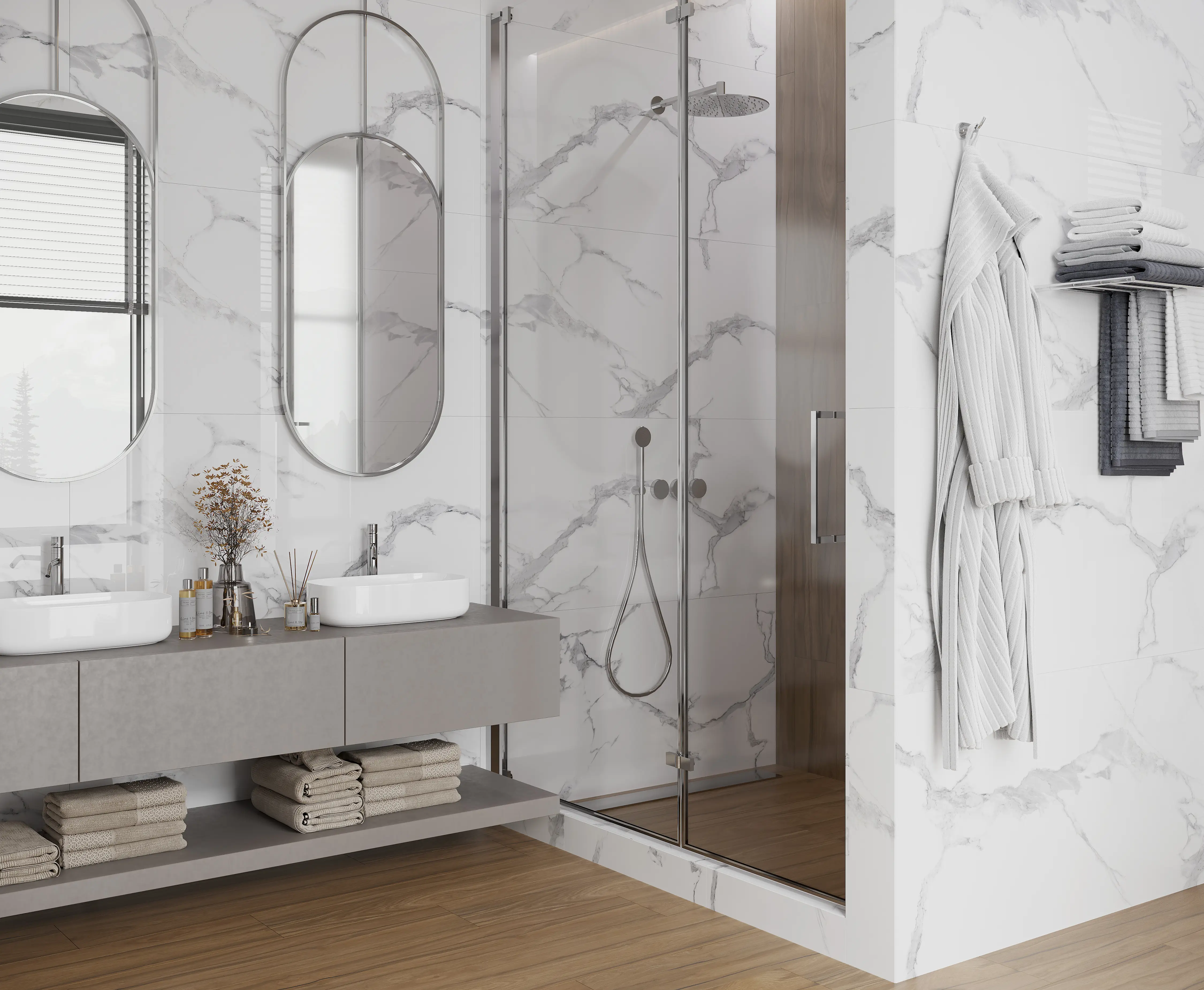 Изображение товара Керамогранит Laparet Statuario Crown 60x120 см белый, сатинированный для пола и стен