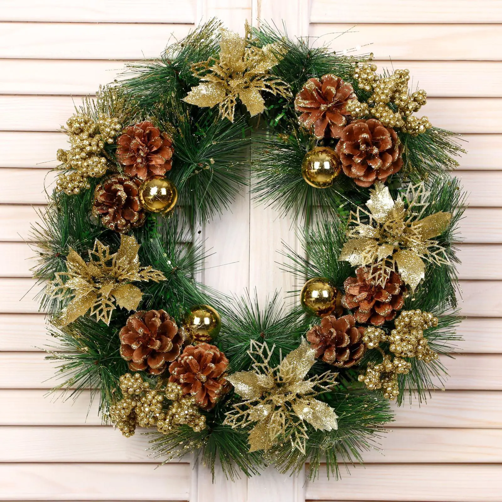 Изображение товара Рождественский венок Зимнее волшебство 5036609 ø 30 см с декором