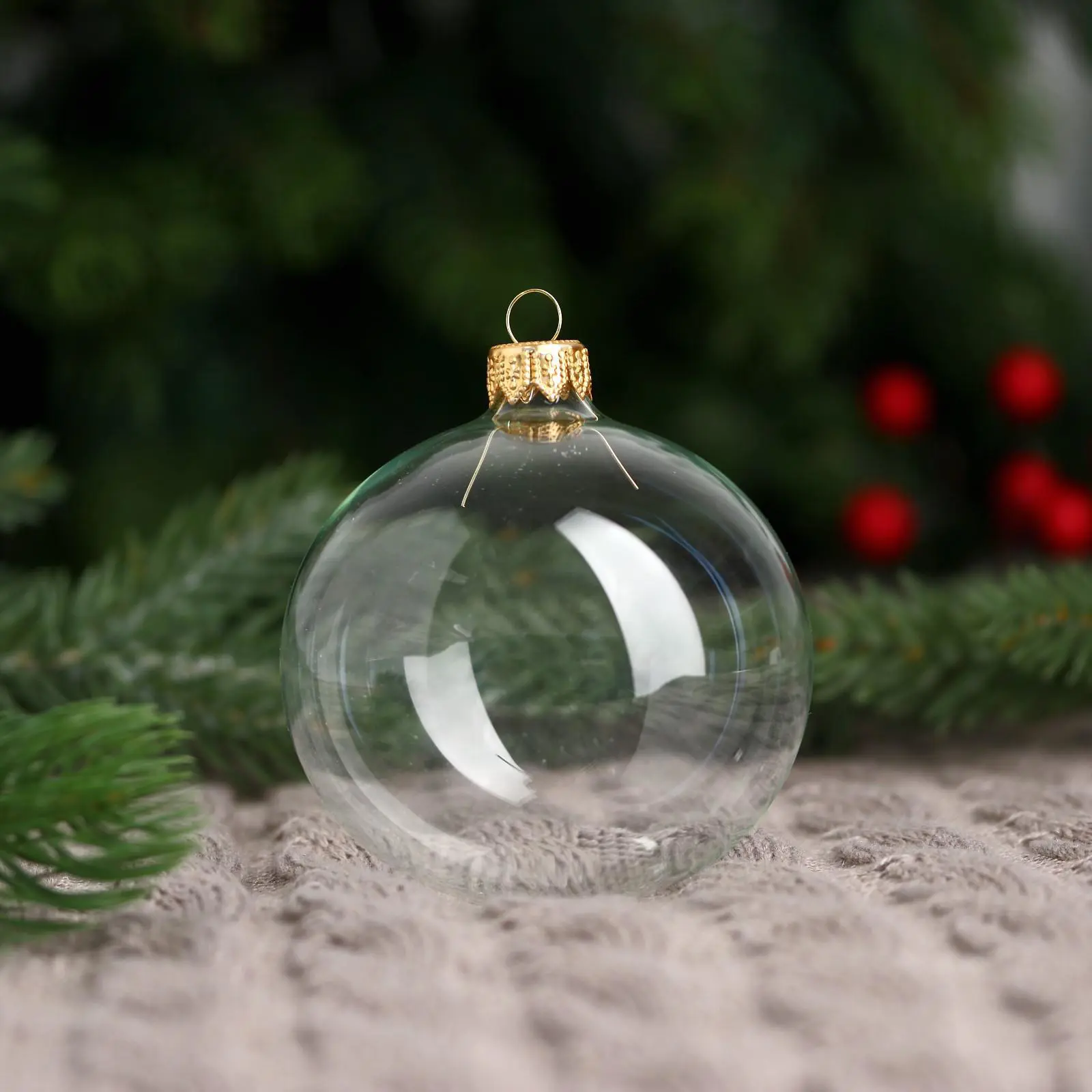 Изображение товара Елочный шар Evis 7124067 Отражение 8 см стекло бесцветный/прозрачный