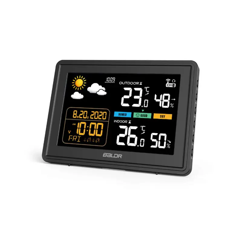Изображение товара Метеостанция BALDR B0359WST2H2PR-black с радиодатчиком и календарем