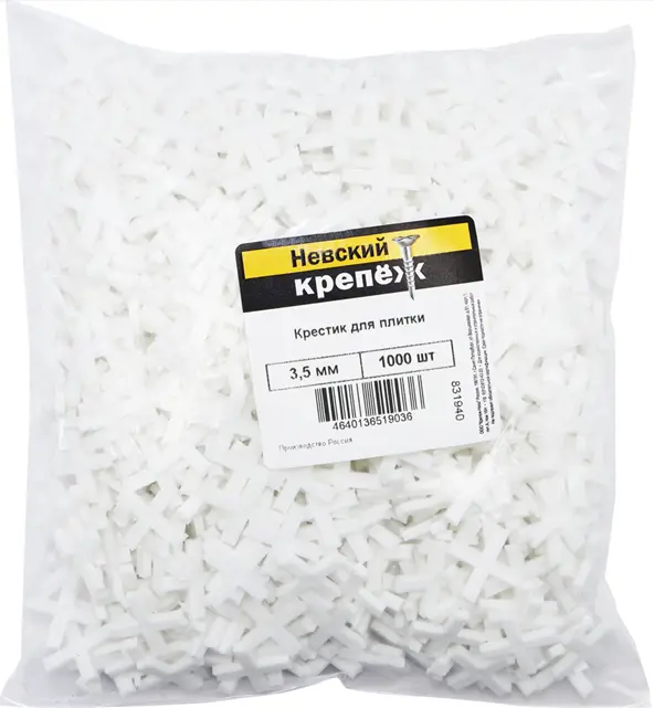 Изображение товара Крестики для плитки 3.5 мм 1000 шт.