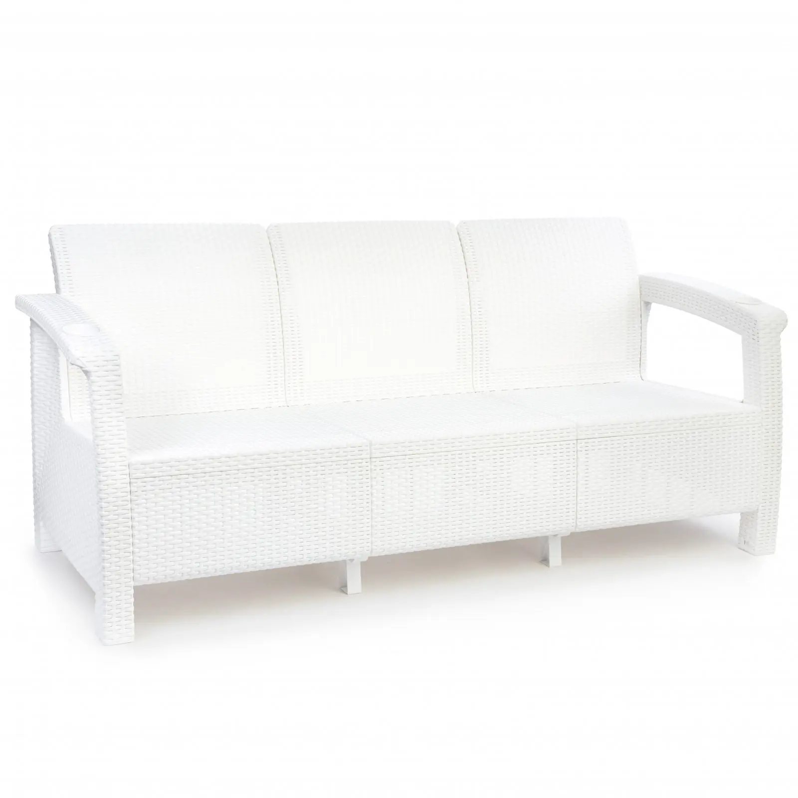 Изображение товара Диван садовый Альтернатива 3569616 Ротанг 70 см х 188 см х 79 см полипропилен белый