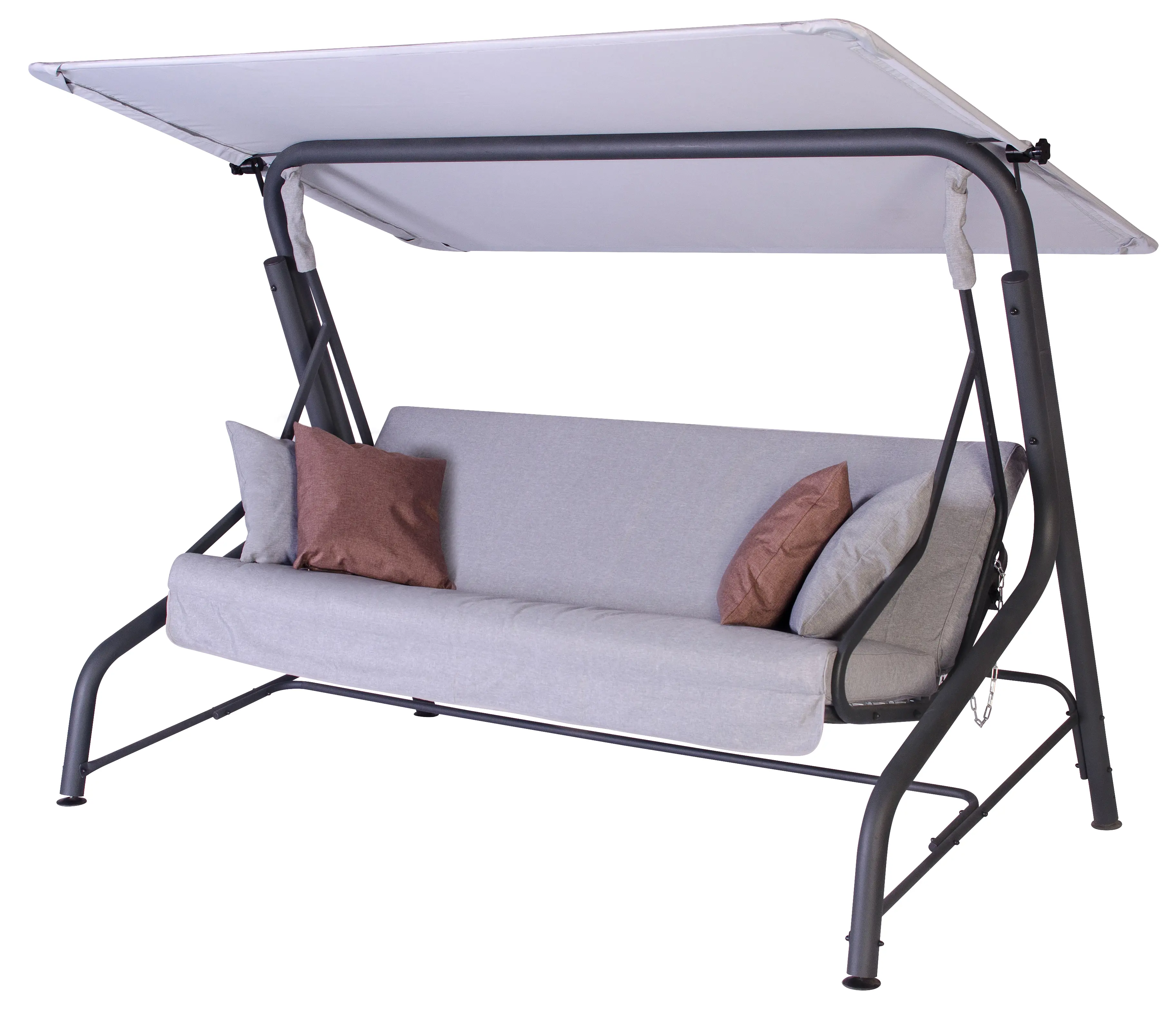 Изображение товара Качели садовые Удачная мебель A55А 612 лофт 4-х местные до 350 кг бордовый