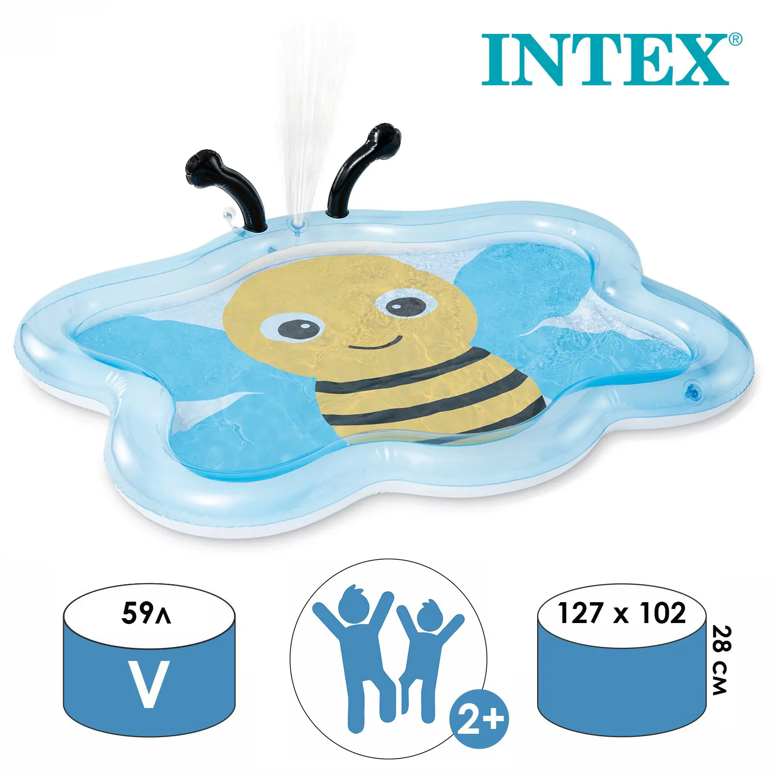 Изображение товара Бассейн надувной Intex 58434NP Шмель 127x102x28 см