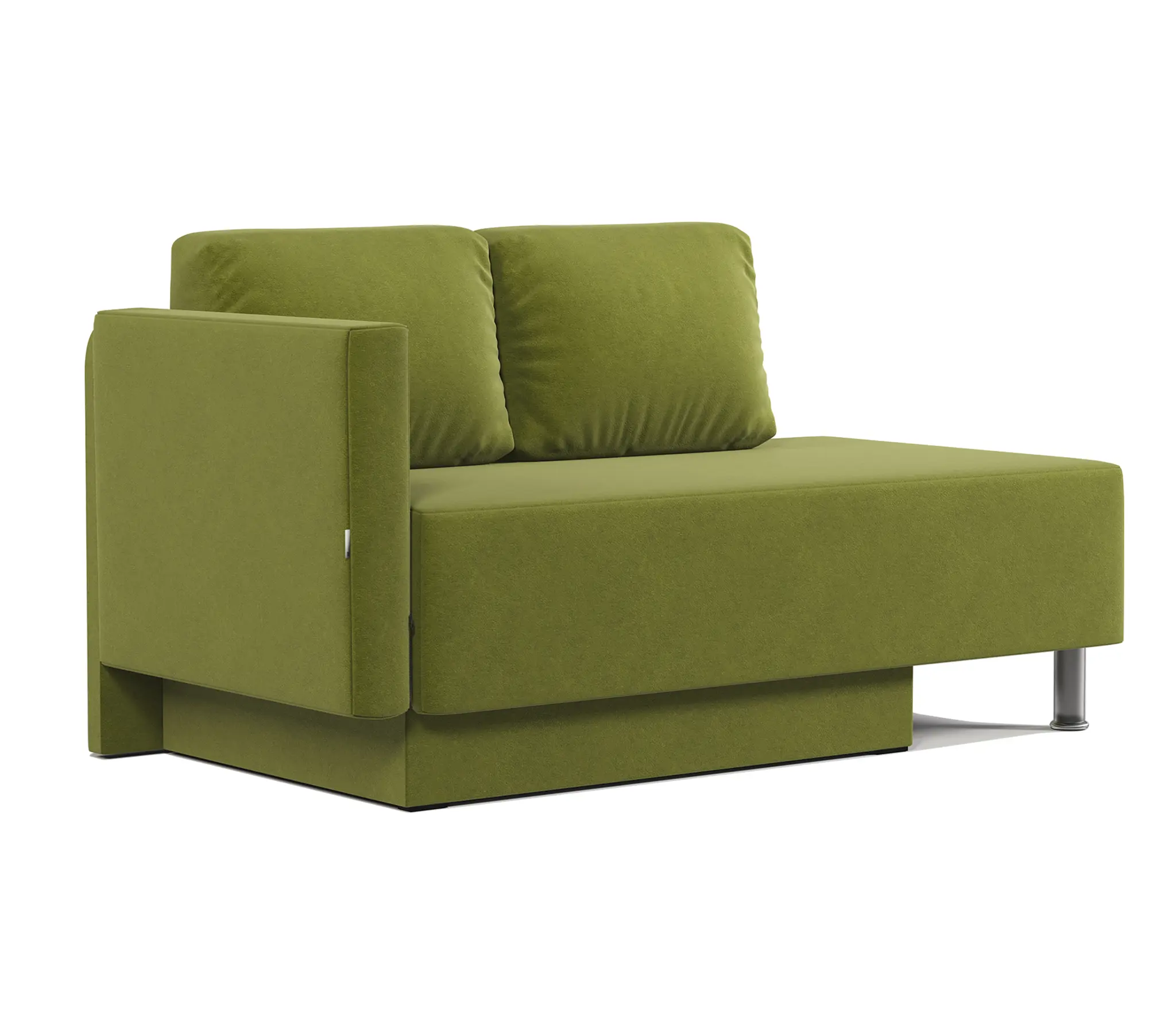 Изображение товара Кушетка Шарм-дизайн Леон Дрим велюр зеленый 155x76 см угловая