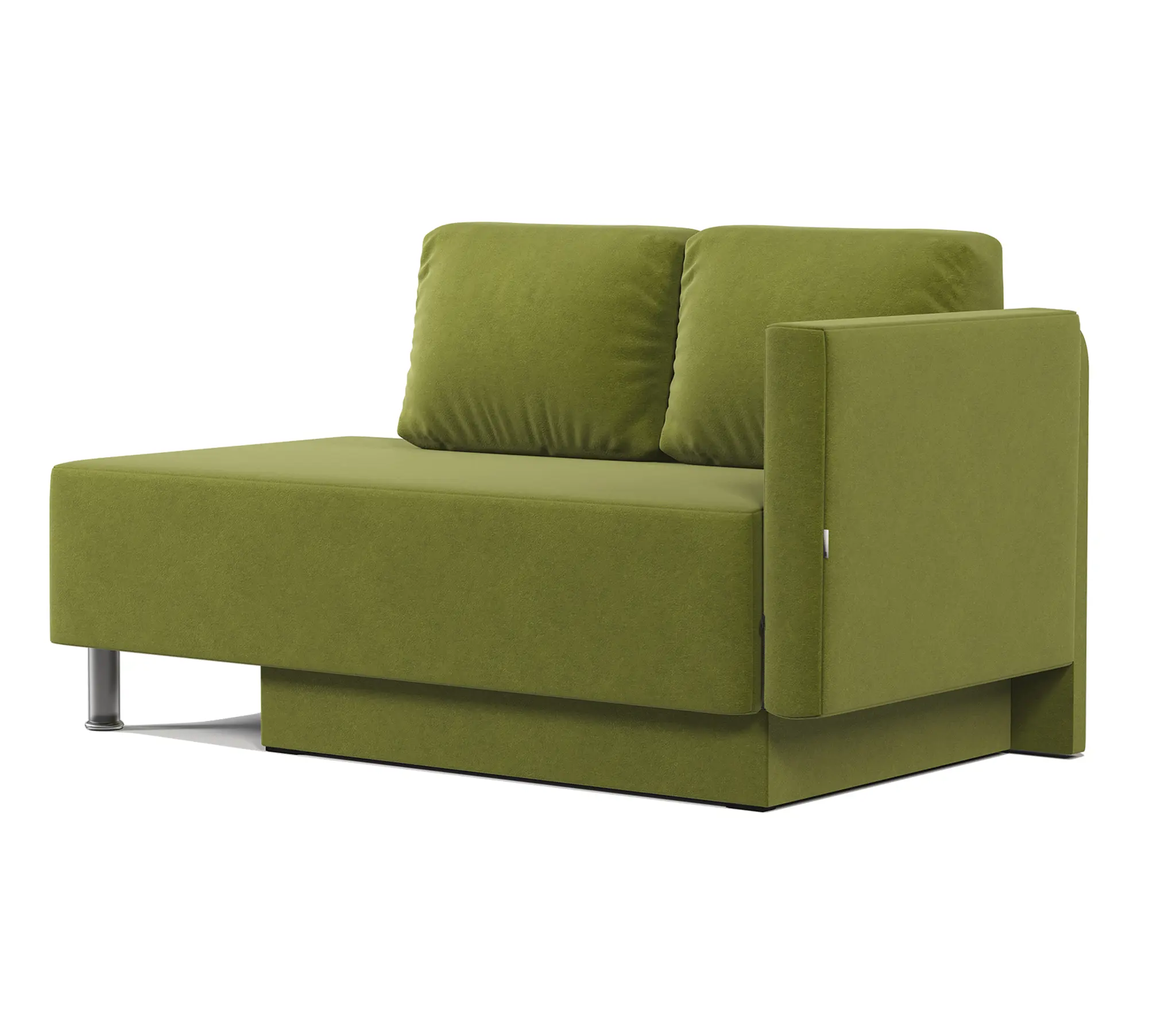 Изображение товара Кушетка Шарм-дизайн Леон 155x79x76 см велюр зеленый софа угловая