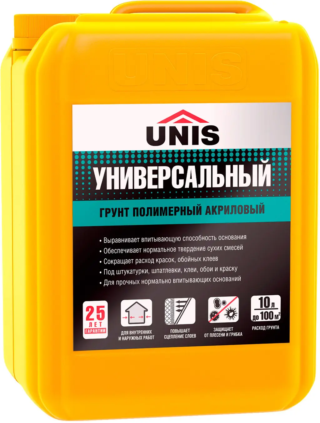 Изображение товара Грунтовка для сухих помещений Unis 10 л