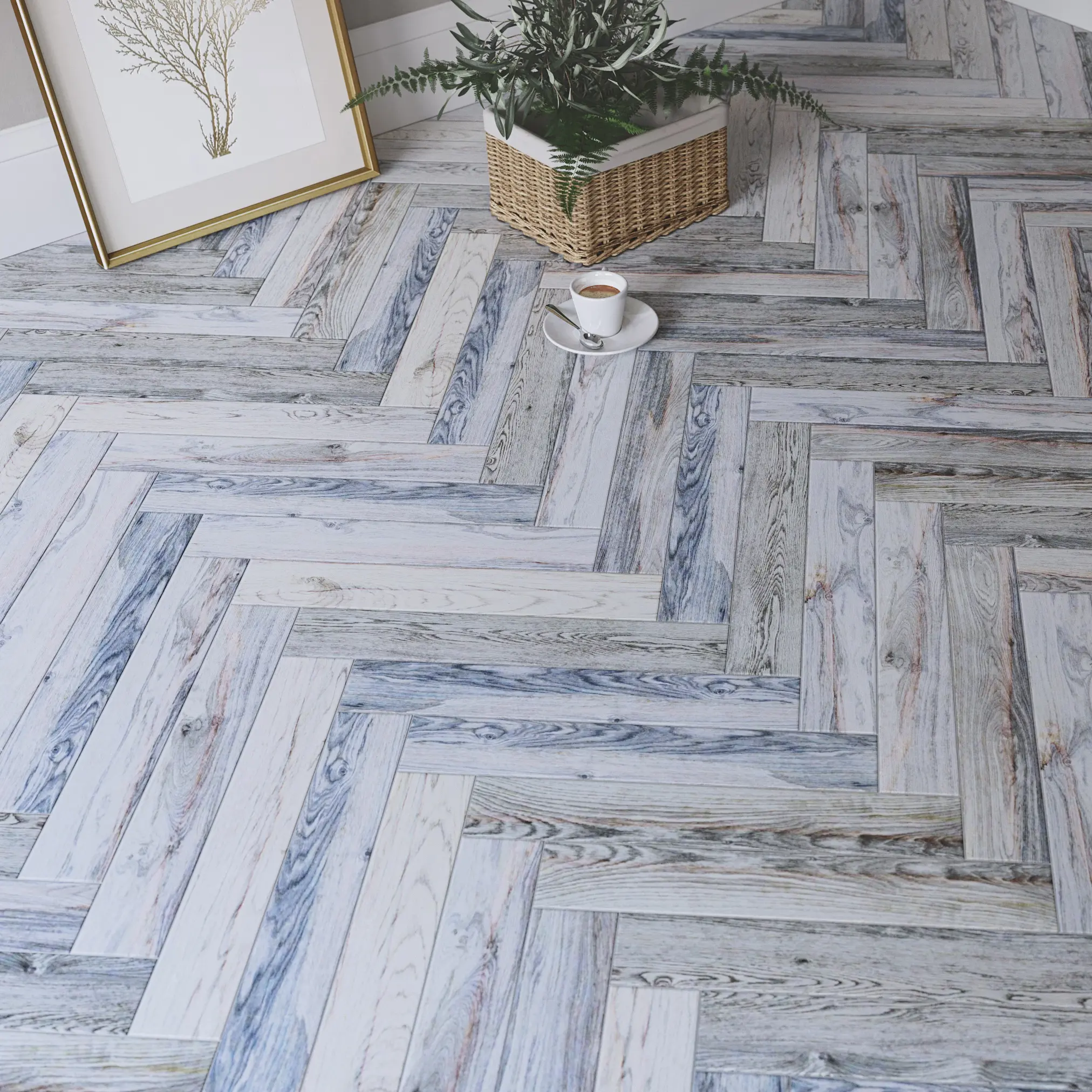 Изображение товара Глазурованный керамогранит Beryoza Ceramika Монреаль GP 14.7x59.4 см 1.31 м² цвет голубой