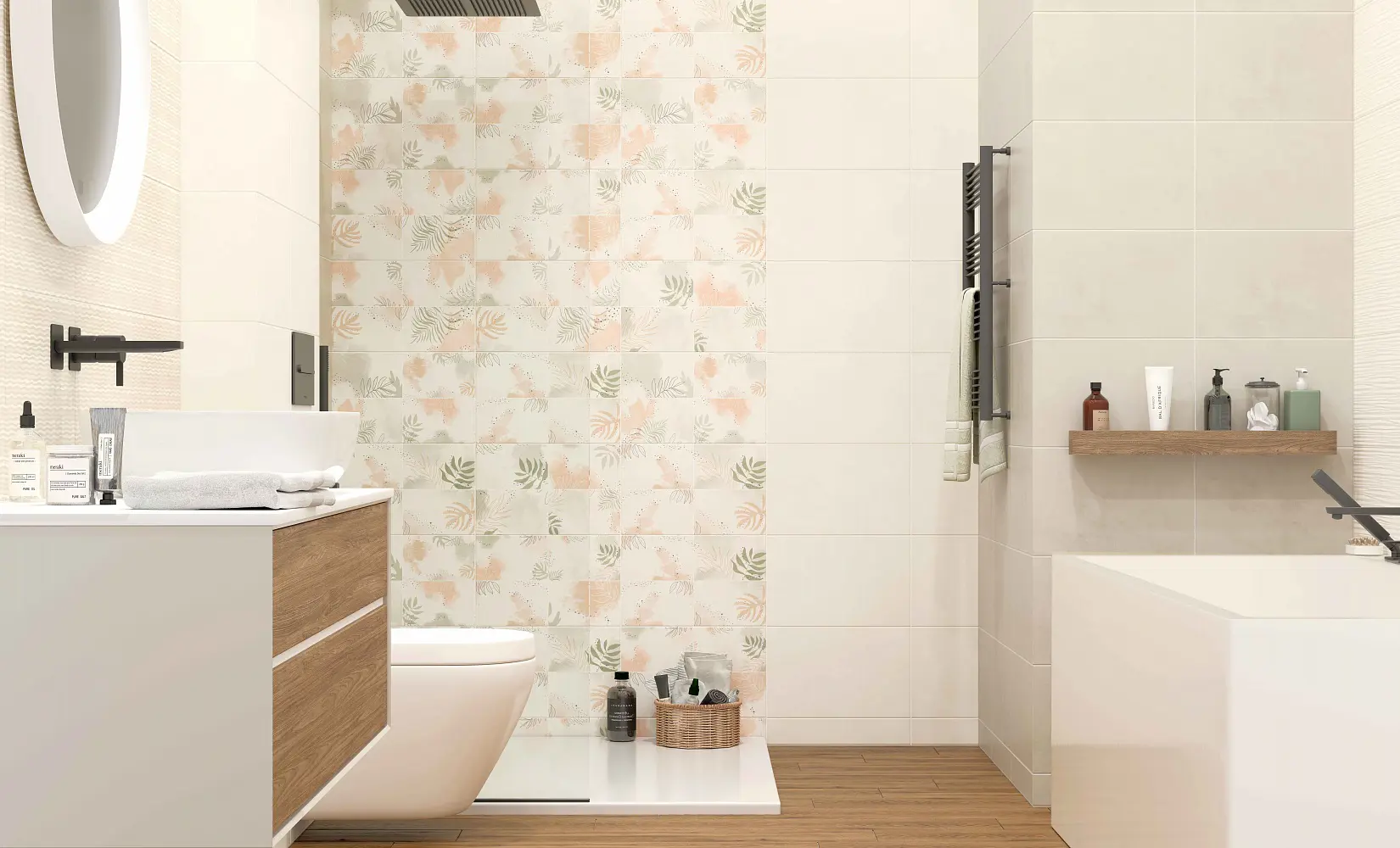 Изображение товара Керамическая плитка Creto Liana milk бежевый 25x40см