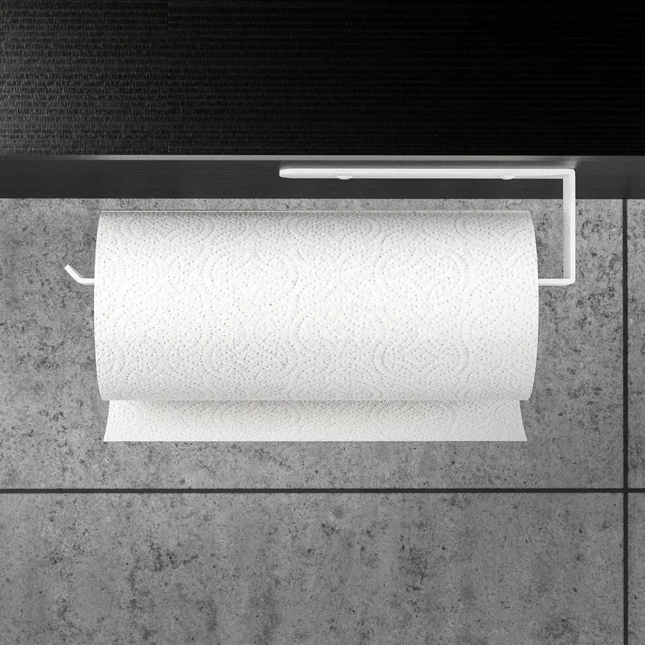 Изображение товара Держатель для кухонных бумажных полотенец 31.5 см Граф держалкин металл цвет белый матовый