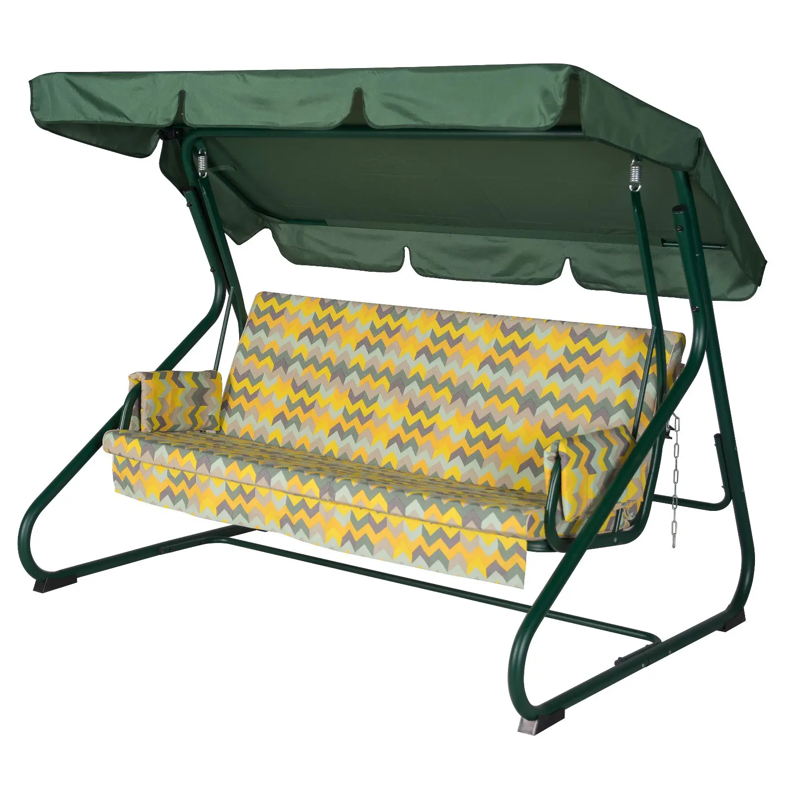 Изображение товара Качели садовые Simaland 6074747 3-х местные до 300 кг зеленый