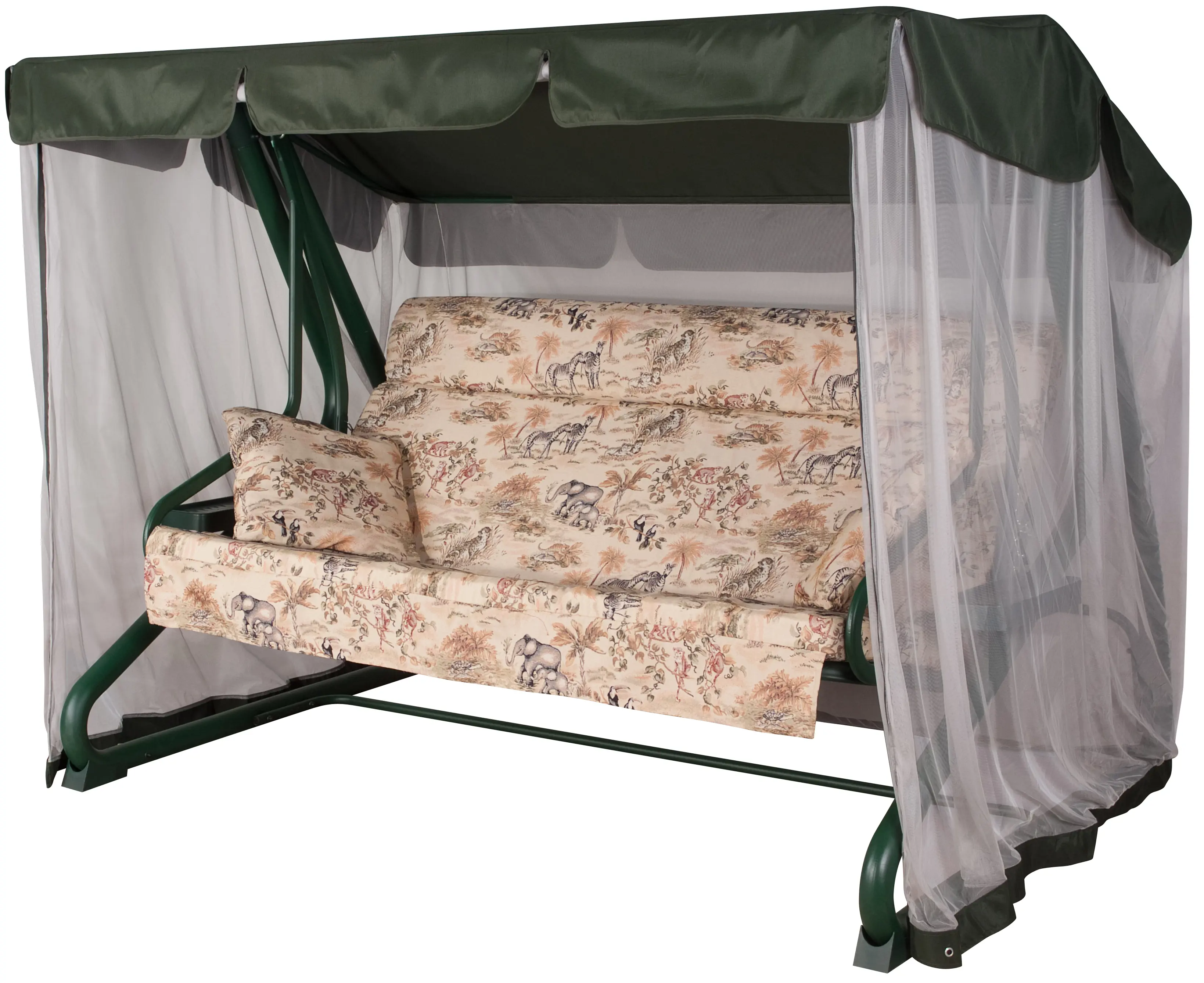 Изображение товара Качели садовые Удачная мебель A44G.201 Валенсия 4-х местные до 400 кг зеленый