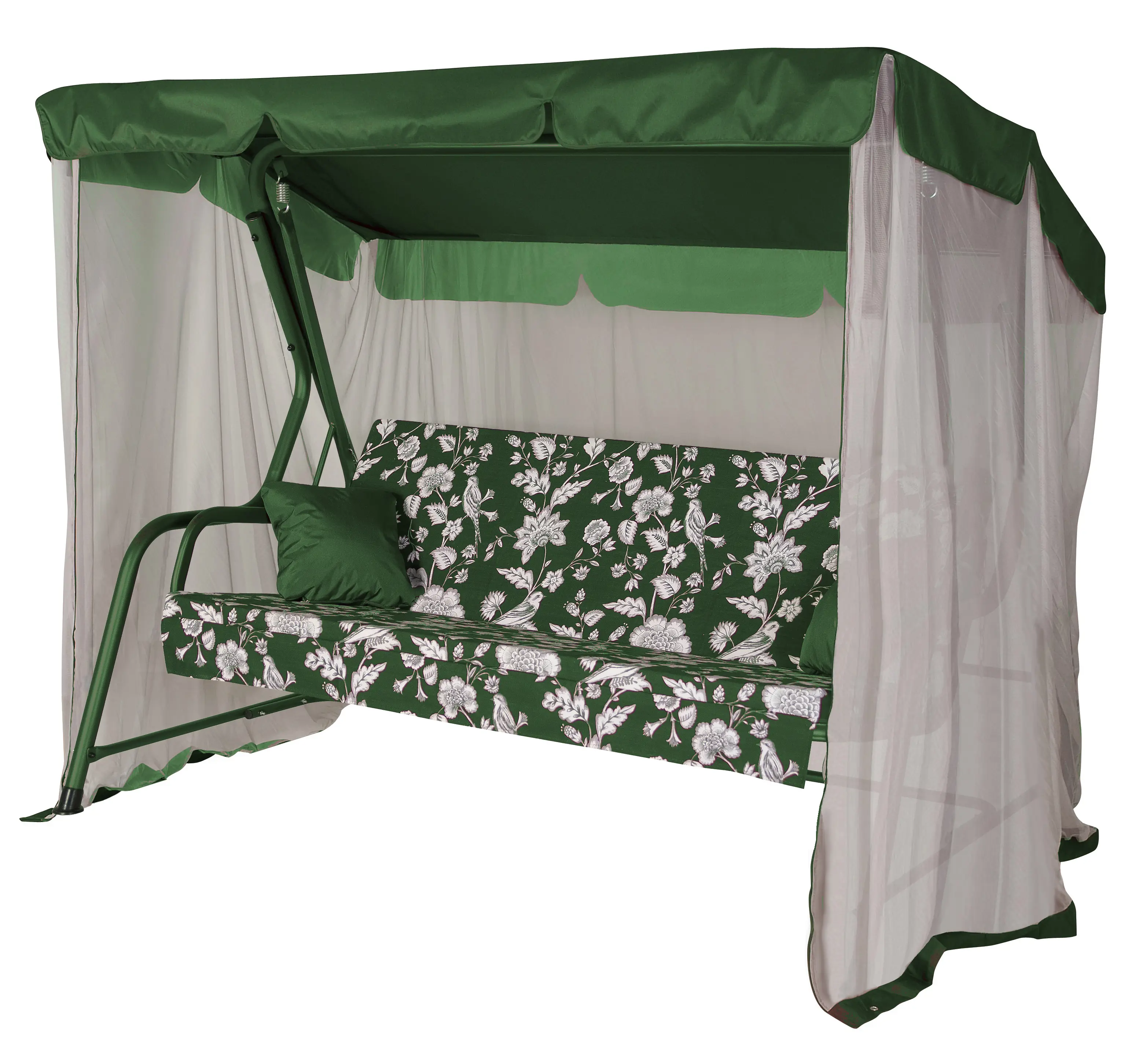 Изображение товара Качели садовые Удачная мебель A46G.536 Панама 3 3-х местные до 300 кг зеленый