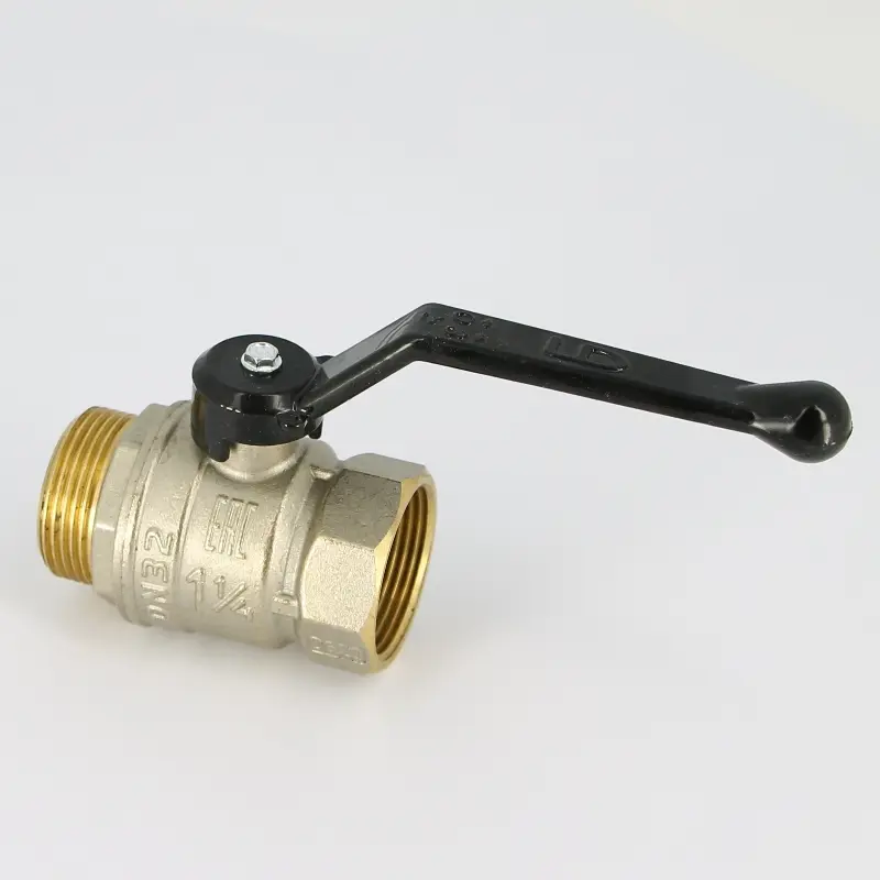 Изображение товара Кран шаровой прямой LD Pride DN32 PN40 1 1/4" НР/ВР латунь ручка рычаг