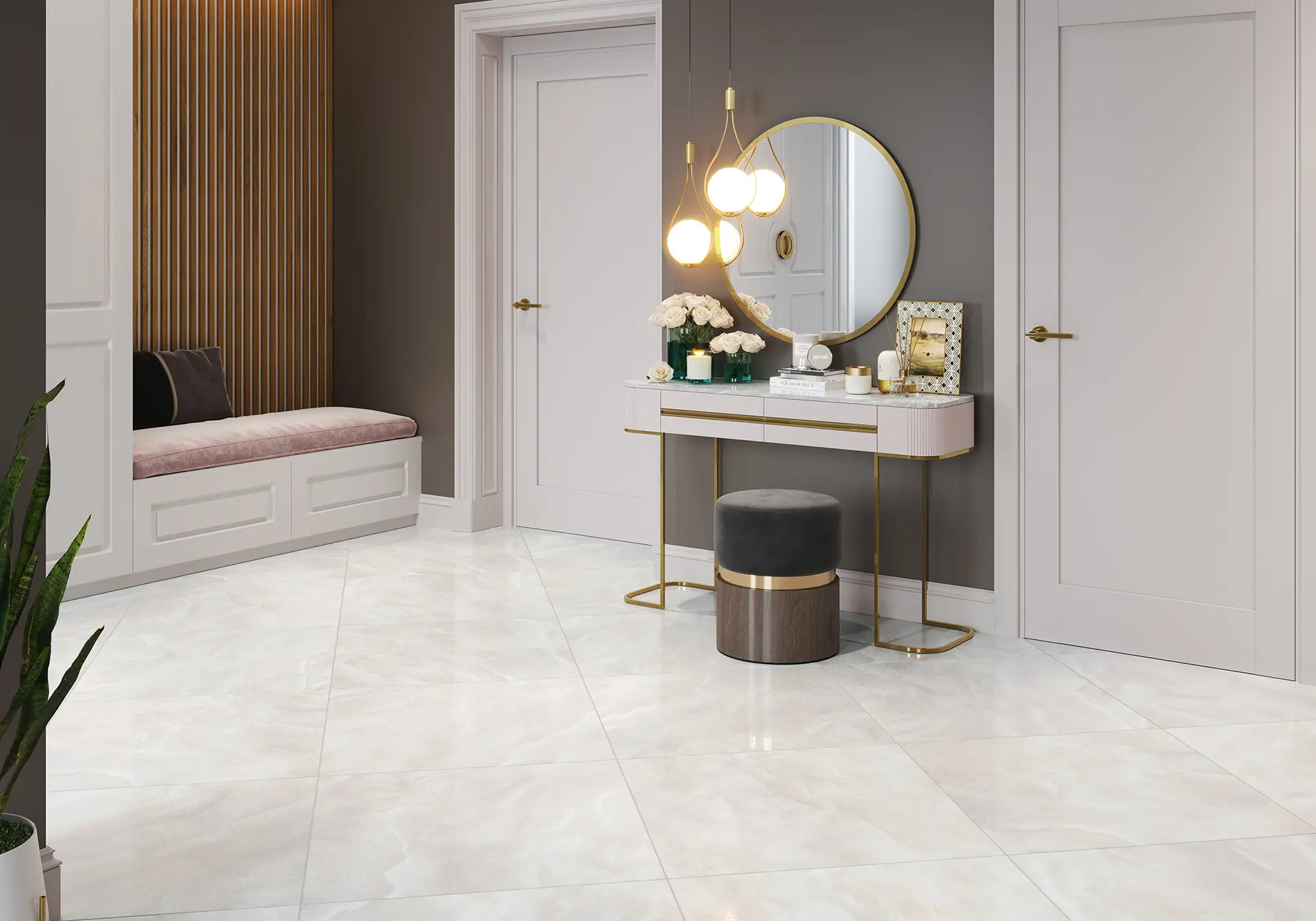 Изображение товара Напольная плитка Alma Ceramica Opal GFU57OPL04L 57x57см розовый