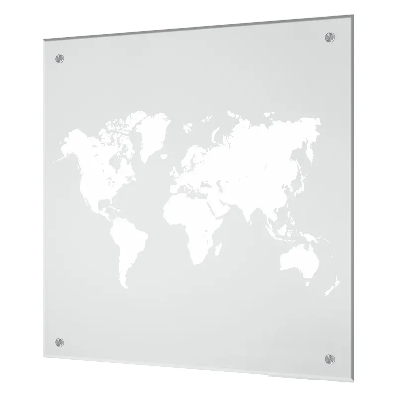 Изображение товара Защитный экран Borntoprint Карта мира 60x50 см закаленное стекло на кухню