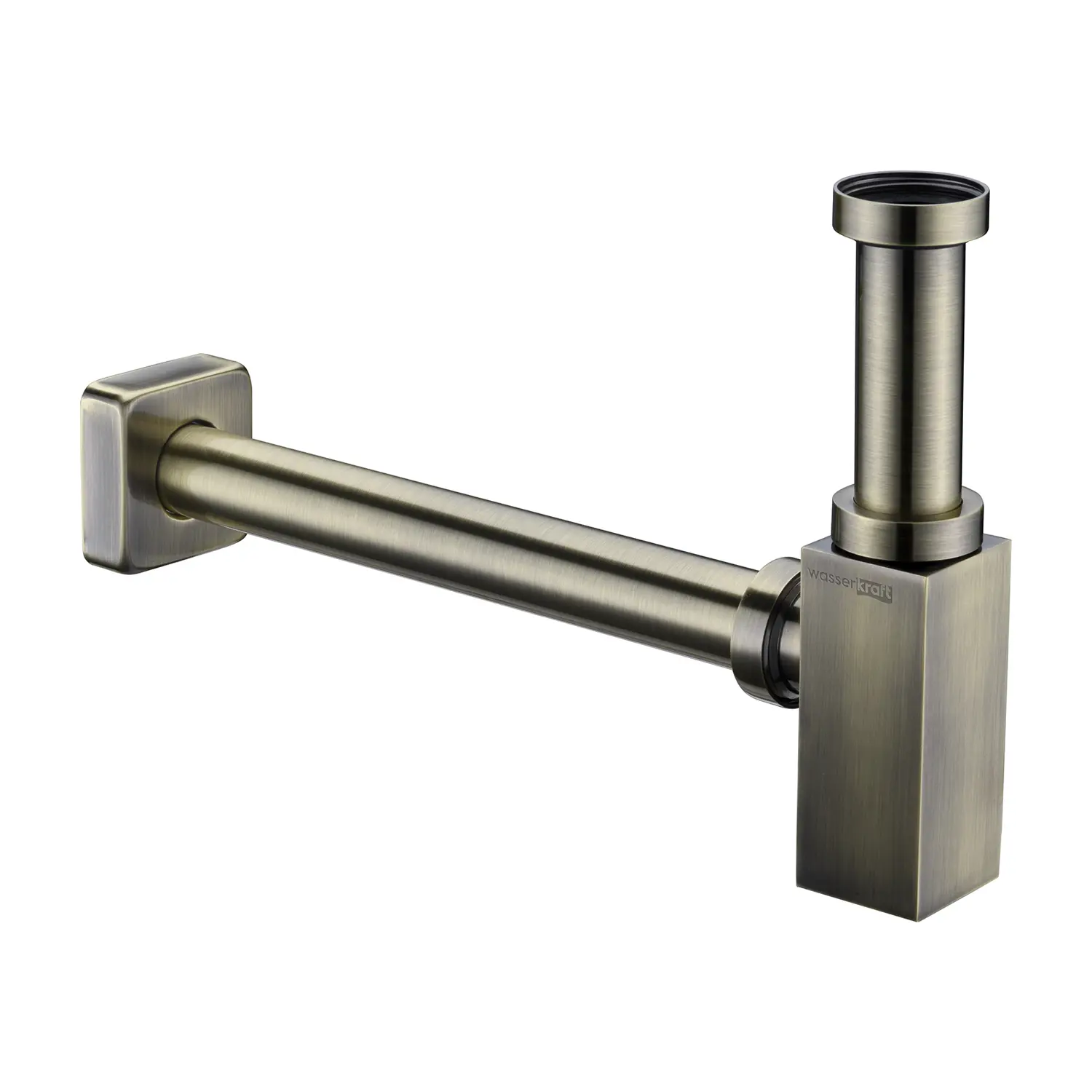 Изображение товара Сифон для раковины WasserKRAFT A096 светлая бронза латунь нержавеющая сталь