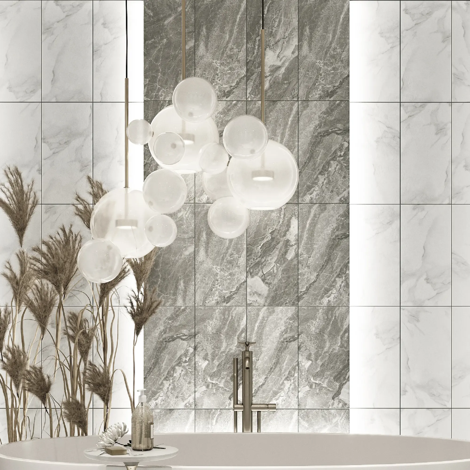 Изображение товара Настенная плитка Culto Asana Stone 20x40 см 1.2 м² серый камень