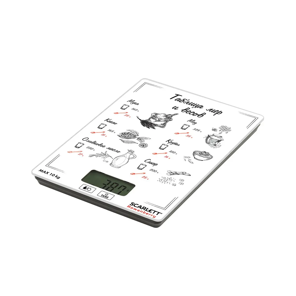 Изображение товара Электронные весы Scarlett SC-KS57P95 нагрузка до 10 кг цвет бело-черный