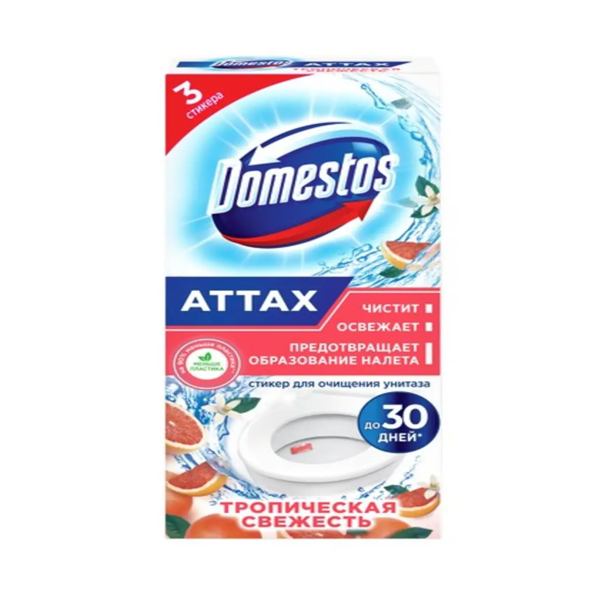 Изображение товара Стикер для унитаза Domestos Тропическая свежесть 30 г