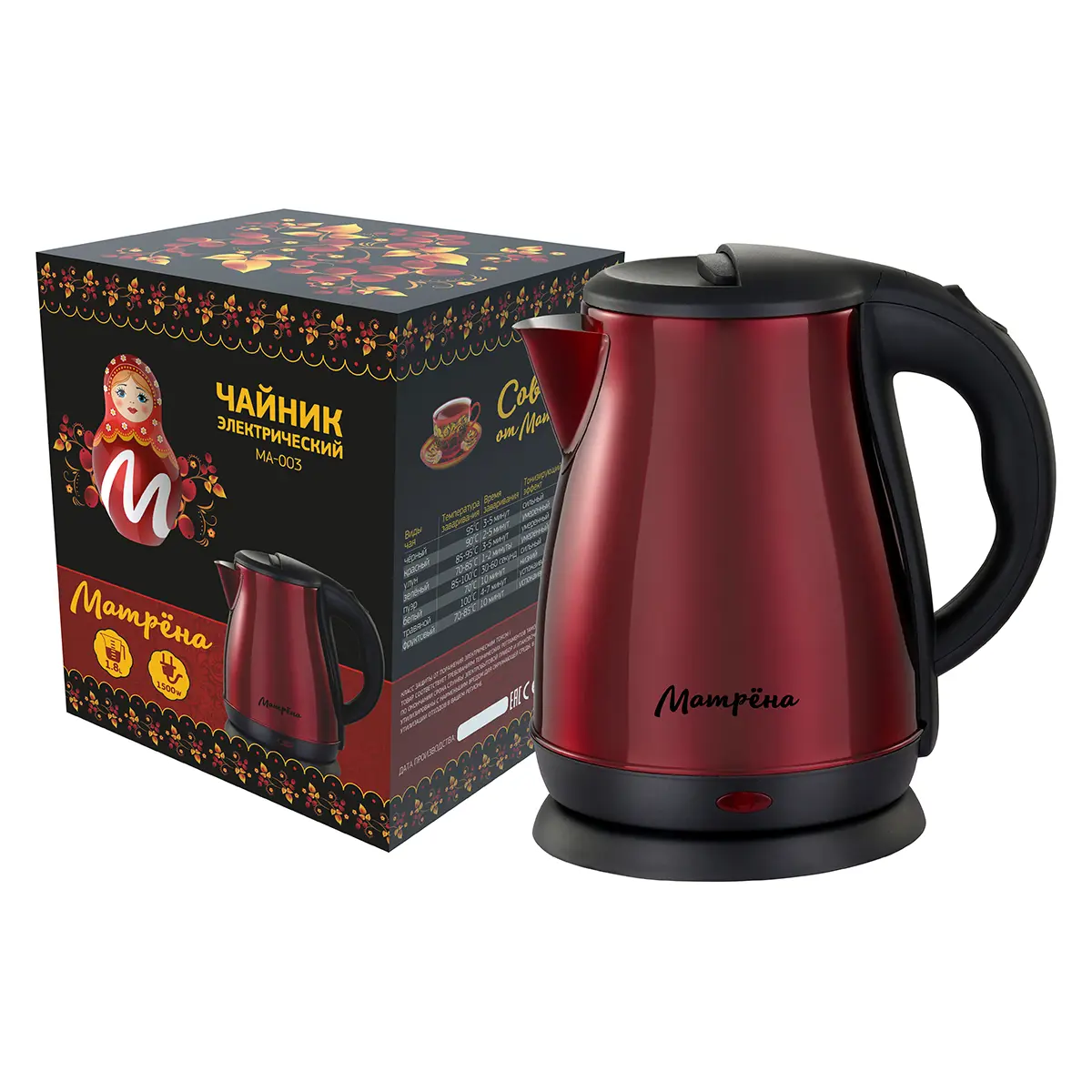 Изображение товара Электрический чайник Матрёна 213731