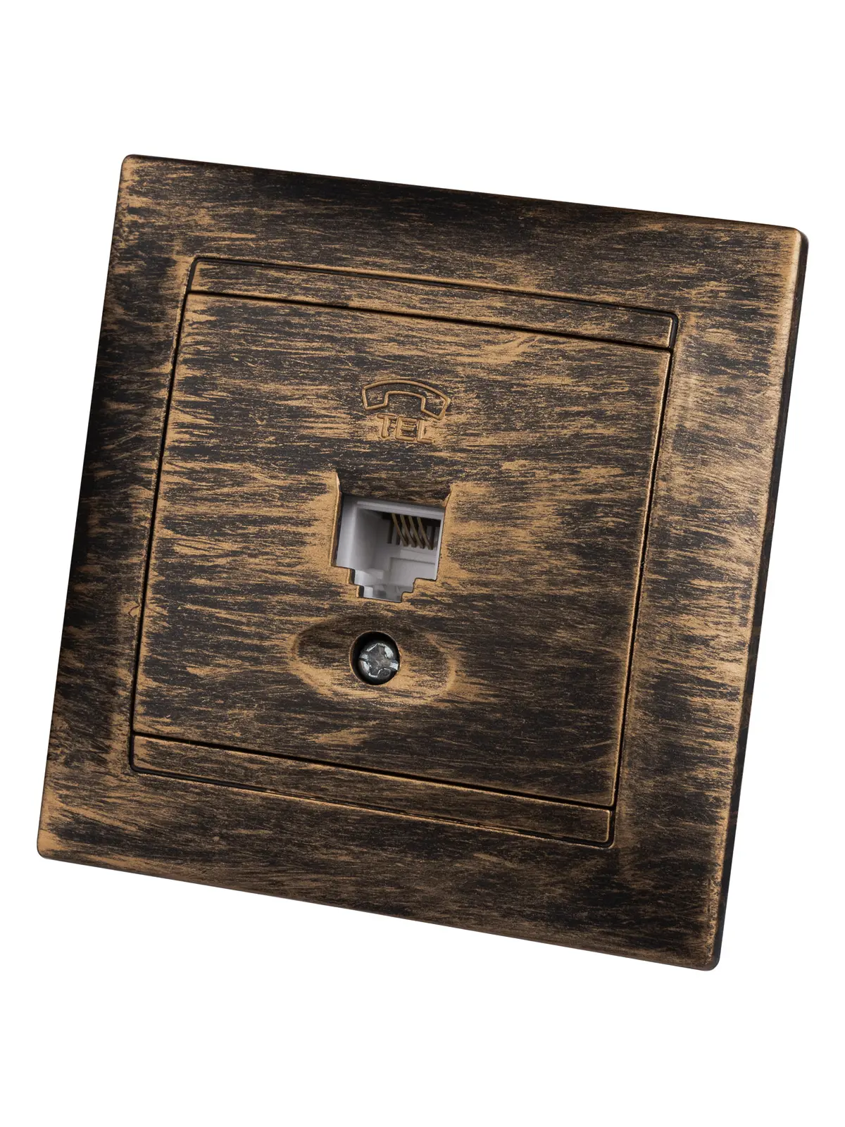 Изображение товара Розетка телефонная встраиваемая Tdm electric Лама SQ1815-0756 RJ11 цвет старинная бронза