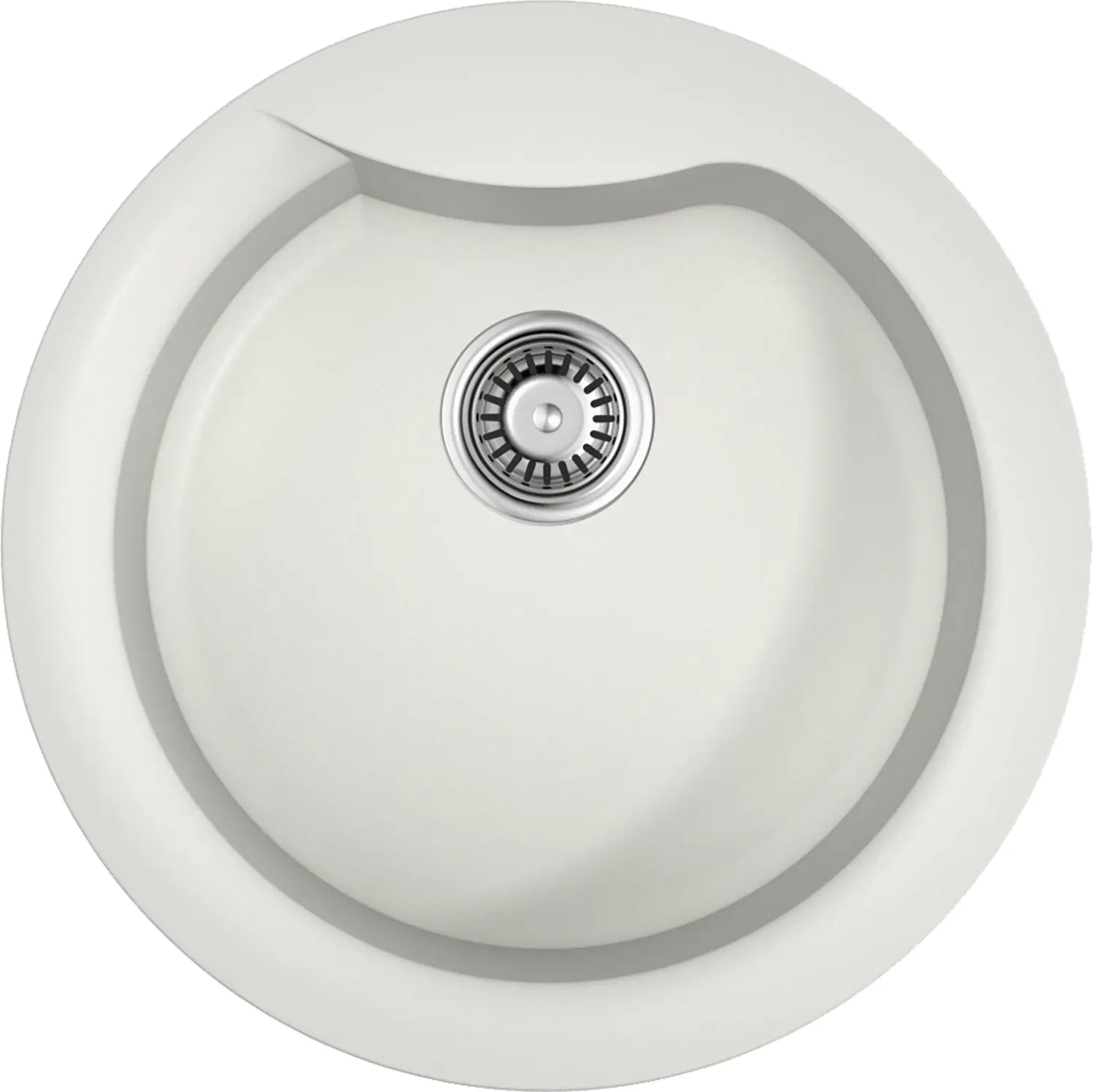 Изображение товара Мойка для кухни врезная Omoikiri 4993133 48.5x48.5 см глубина чаши 21 см искусственный камень цвет белый