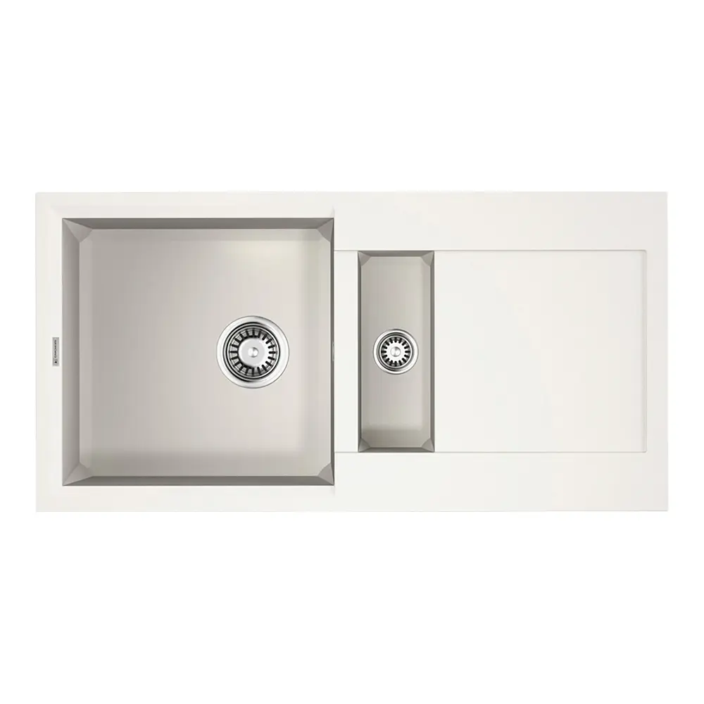 Изображение товара Мойка для кухни врезная Omoikiri 4993129 86x86 см глубина чаши 21 см искусственный камень цвет белый