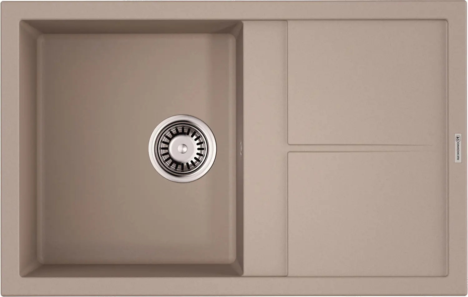 Изображение товара Кухонная мойка OMOIKIRI Sumi 79-SA 79x50см искусственный гранит/бежевый