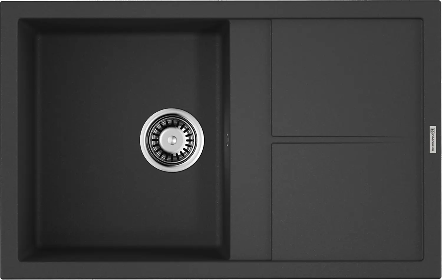 Изображение товара Кухонная мойка OMOIKIRI Sumi 79-BL 79x50см искусственный гранит/черный