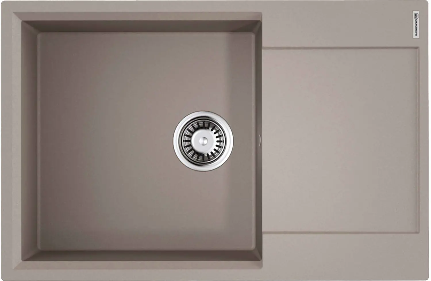 Изображение товара Кухонная мойка OMOIKIRI Daisen 78-LB-GR 78x51см искусственный гранит/Leningrad Grey