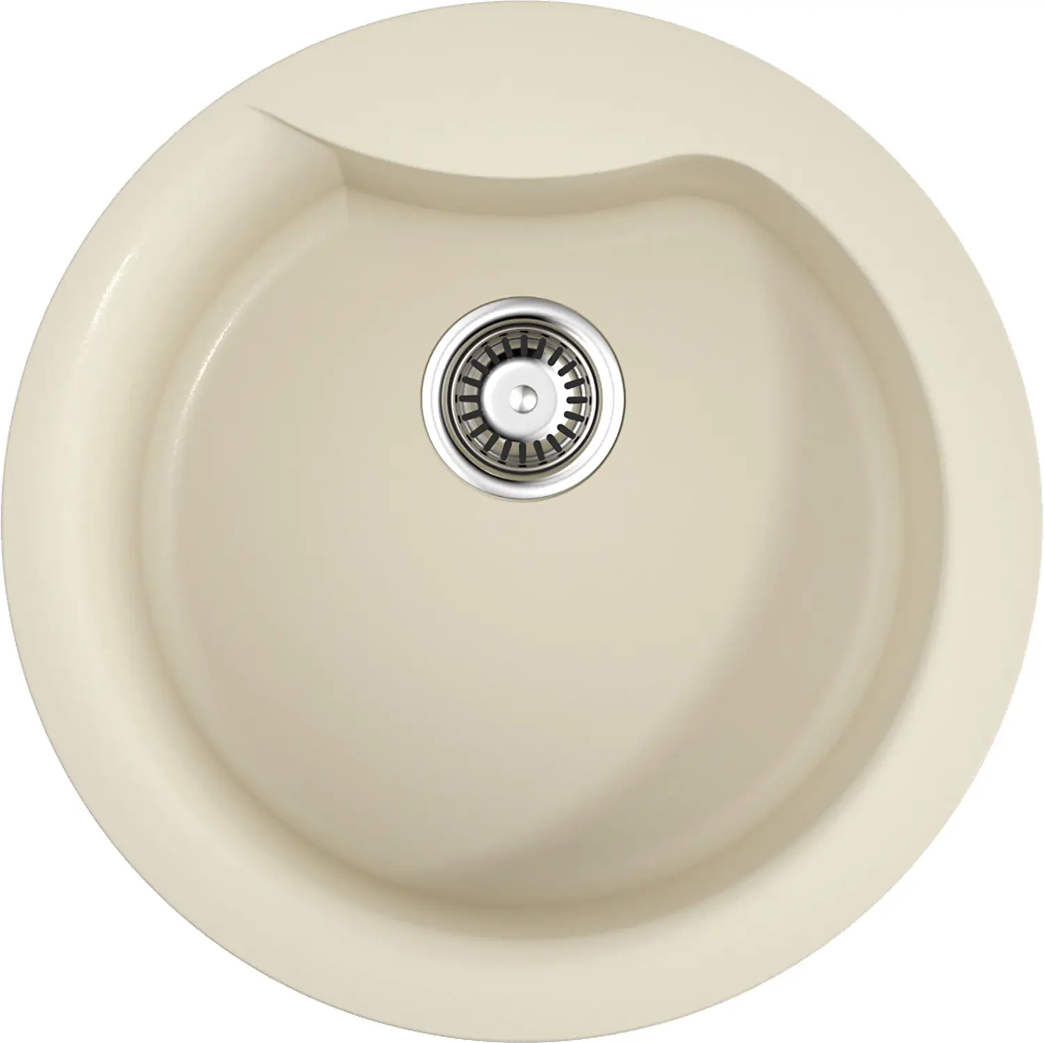 Изображение товара Мойка для кухни врезная Omoikiri 4993131 48.5x48.5 см глубина чаши 21 см искусственный камень цвет ванильный