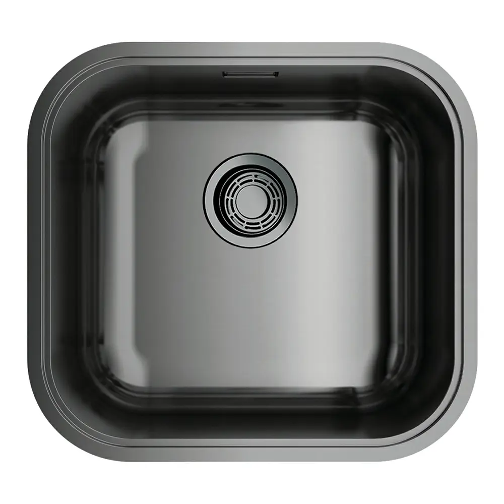 Изображение товара Интегрированная мойка Omoikiri Omi 44-U/IF-GM 44.5x41.5см из нержавеющей стали/вороненая сталь