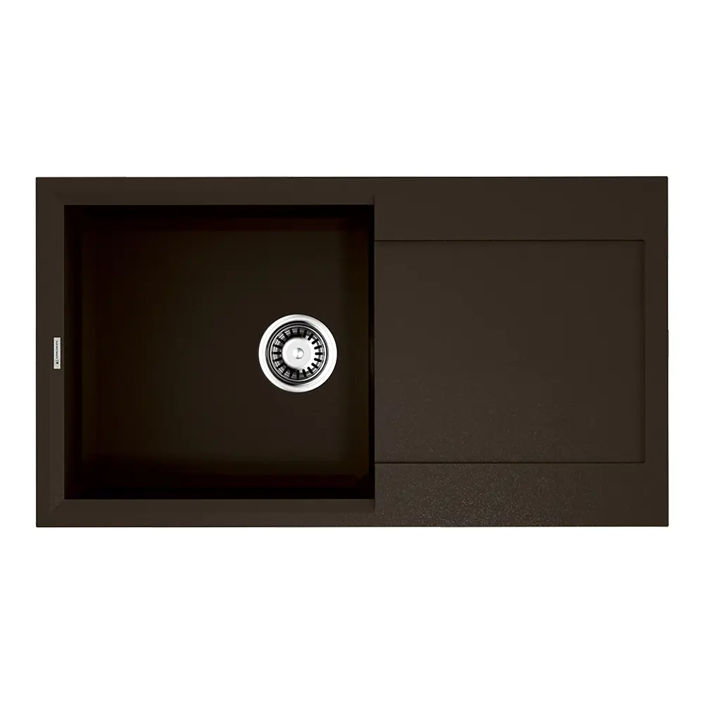Изображение товара Мойка для кухни врезная Omoikiri 4993195 78x78 см глубина чаши 21 см искусственный камень цвет темные