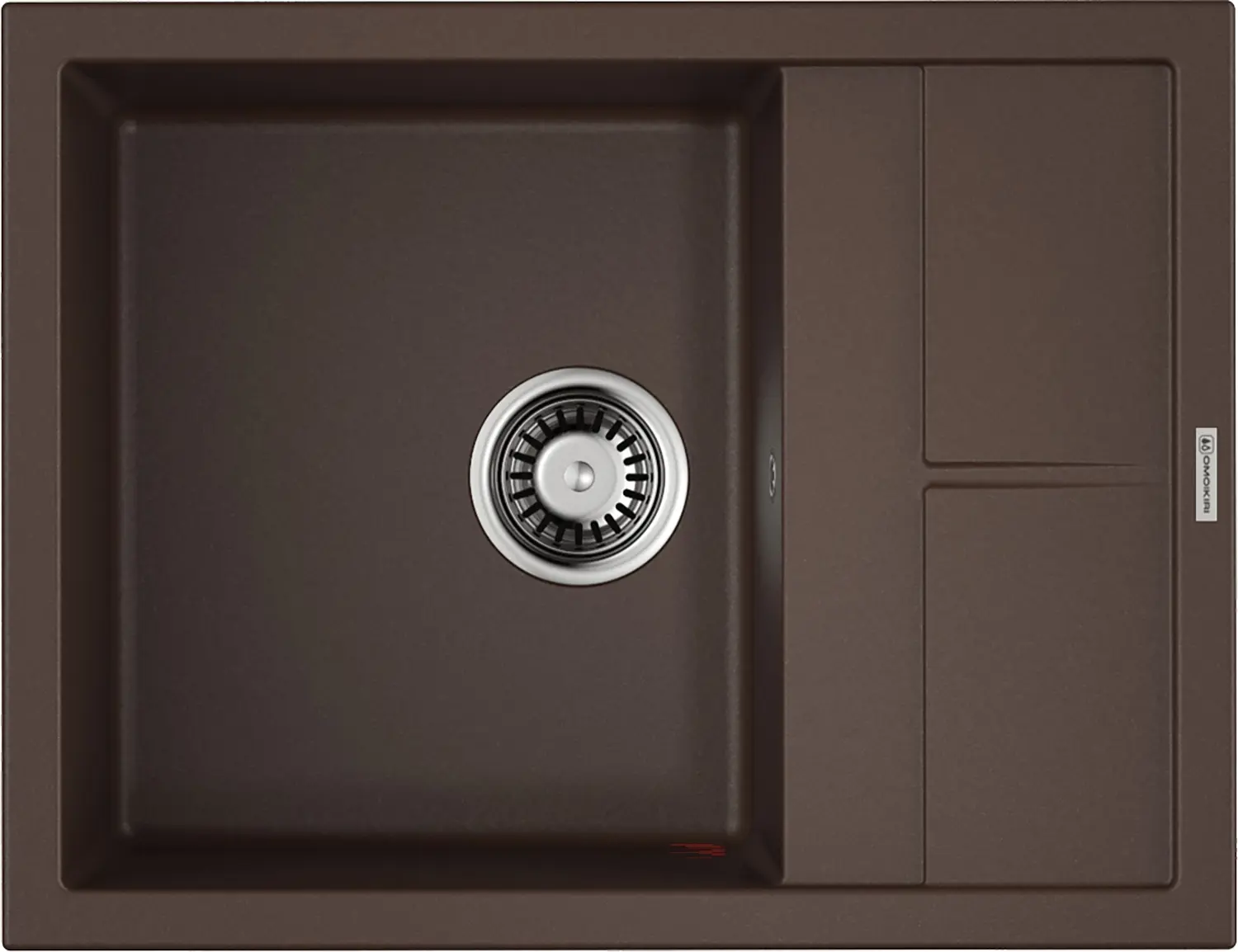 Изображение товара Кухонная мойка OMOIKIRI Sumi 65-DC 65x50см искусственный гранит/темный шоколад