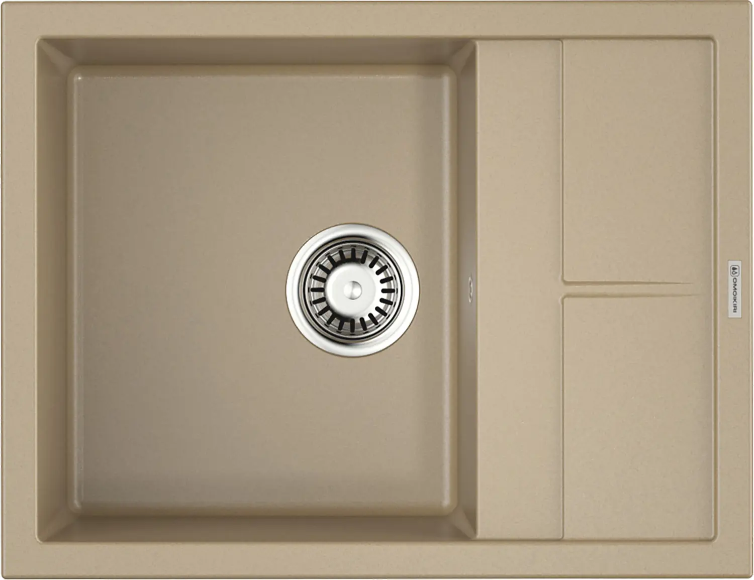 Изображение товара Кухонная мойка OMOIKIRI Sumi 65-CH 65x50см искусственный гранит/шампань